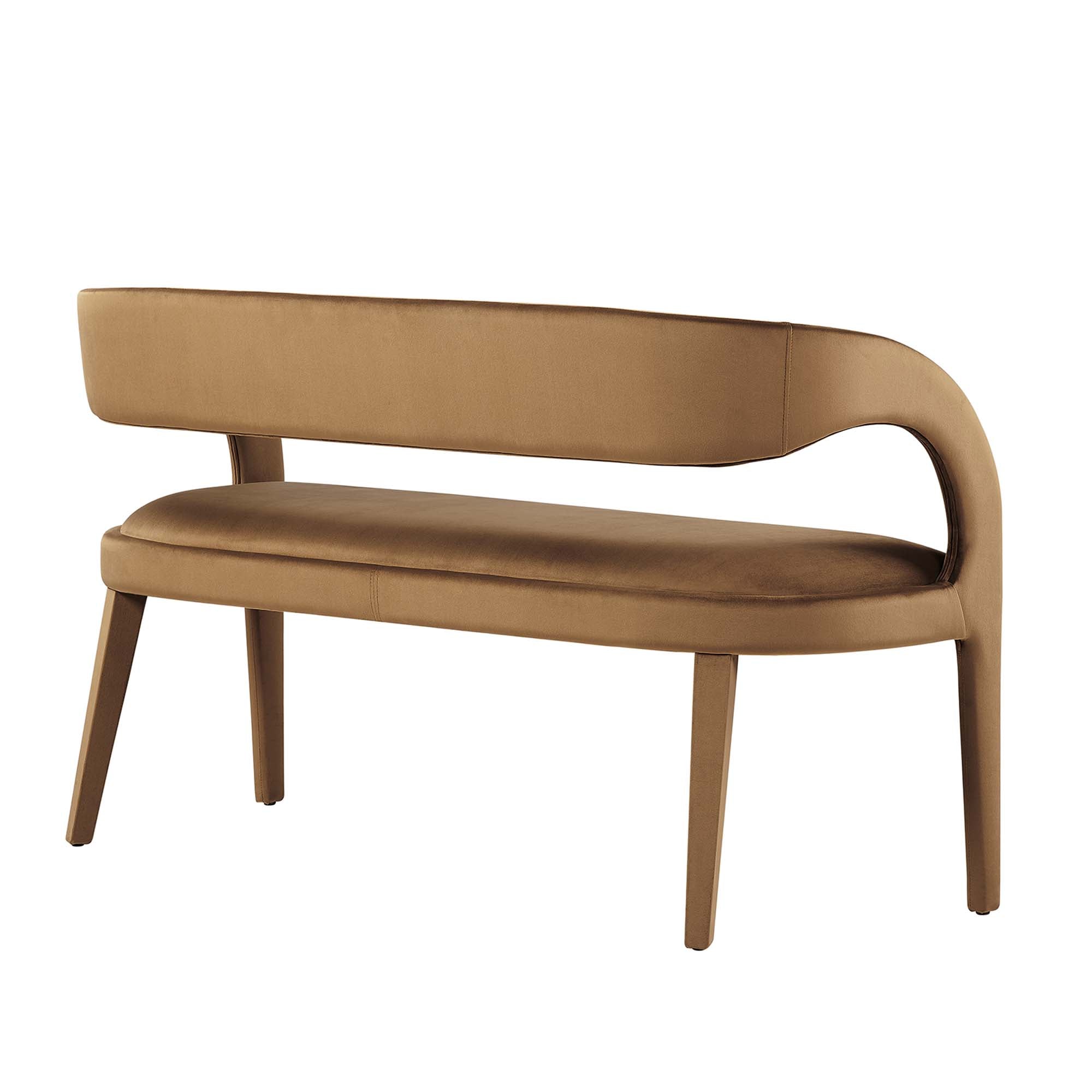 Pinnacle Performance Velvet Accent Bench, Brown