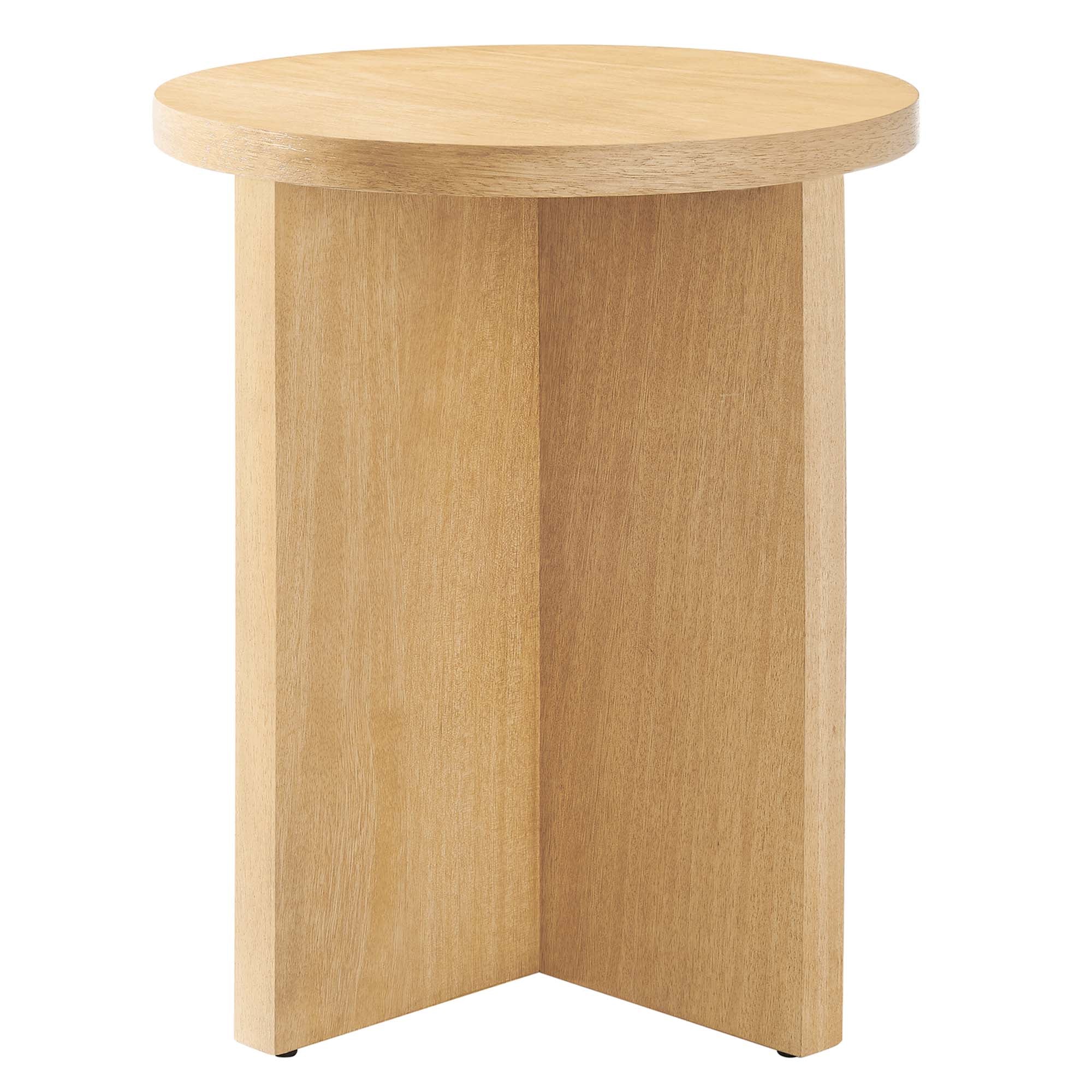 Silas Round Wood Side Table, Natural