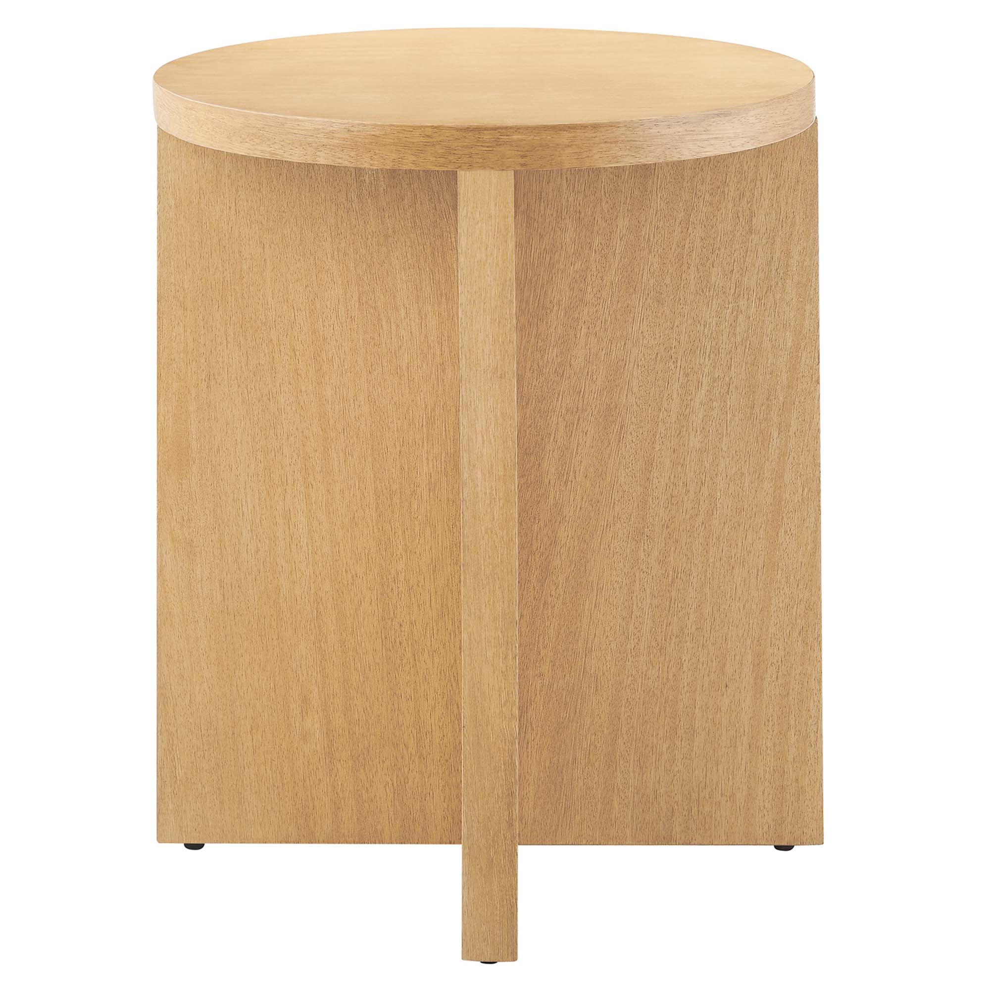 Silas Round Wood Side Table, Natural