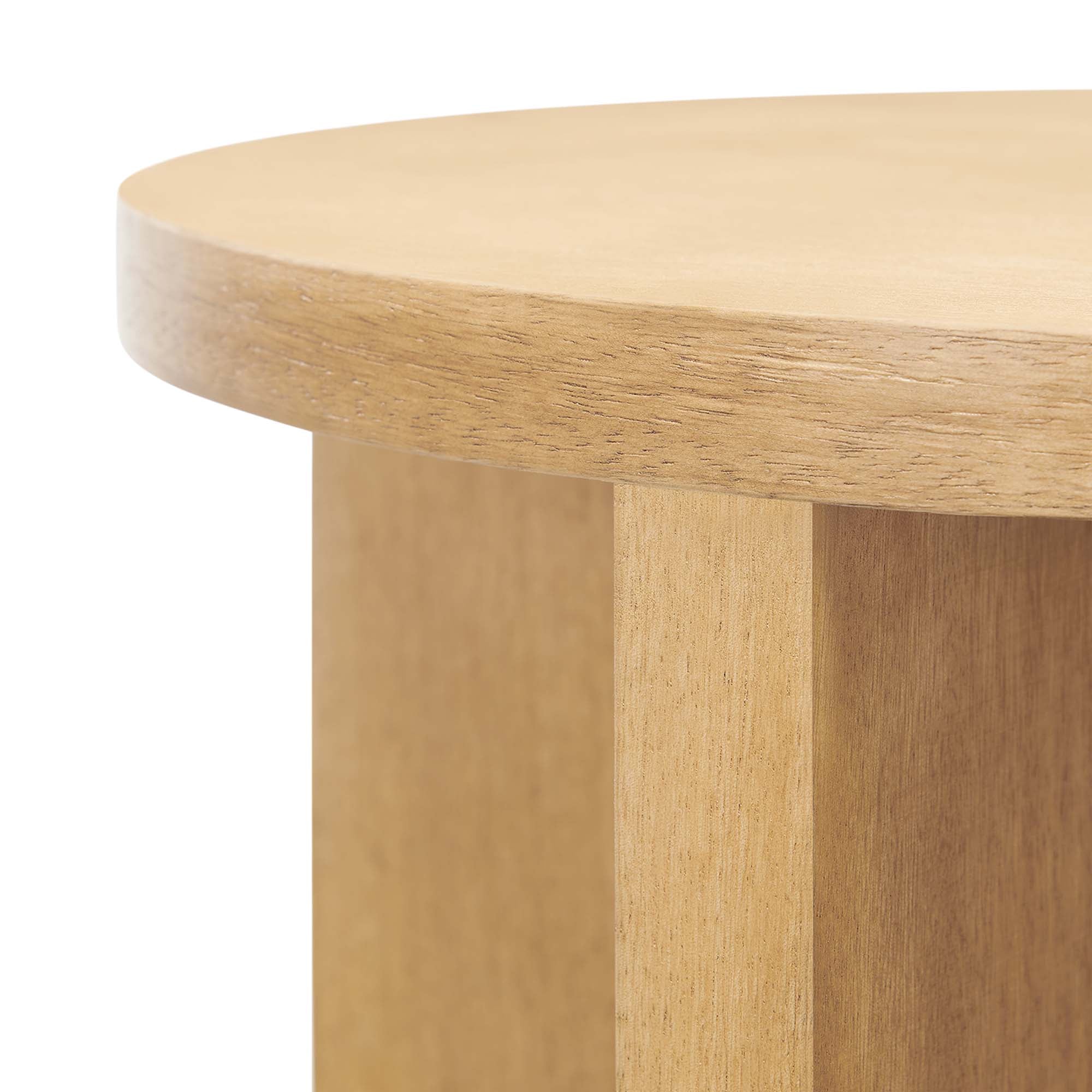 Silas Round Wood Side Table, Natural