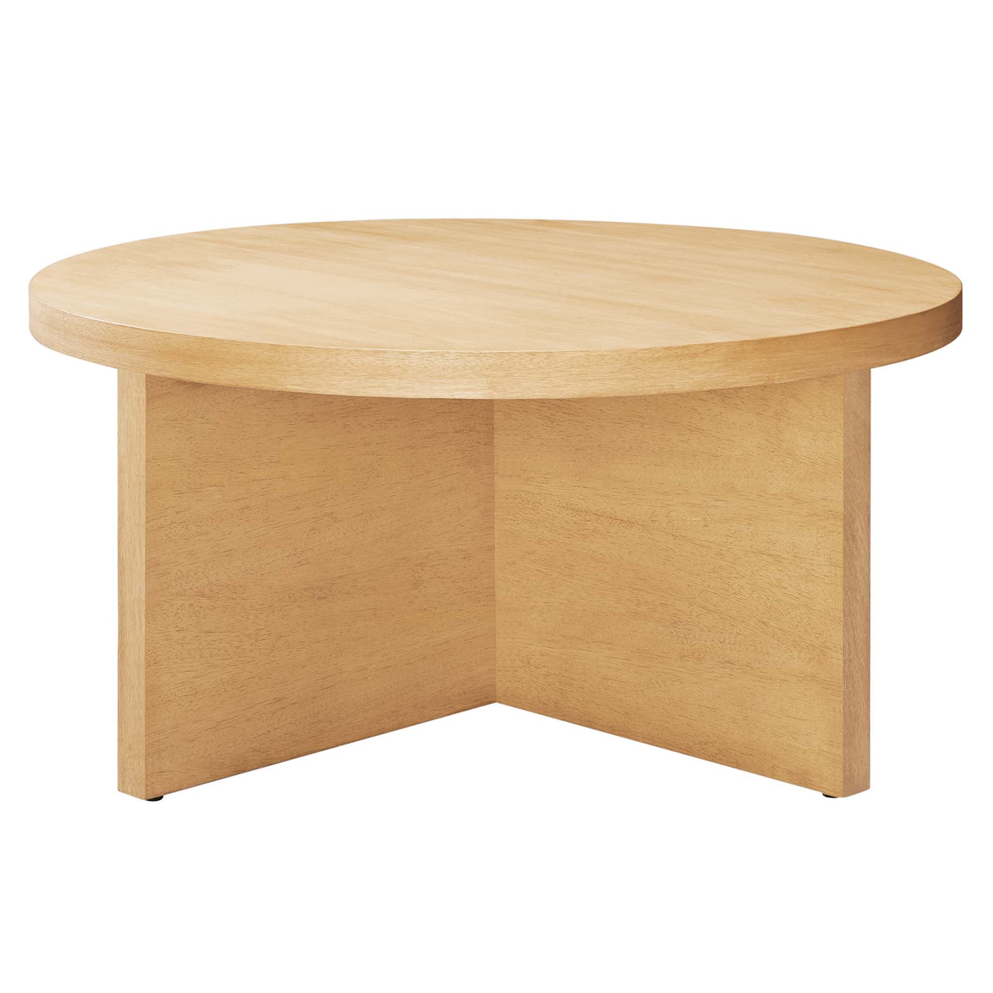 Silas Round Wood Coffee Table, Natural