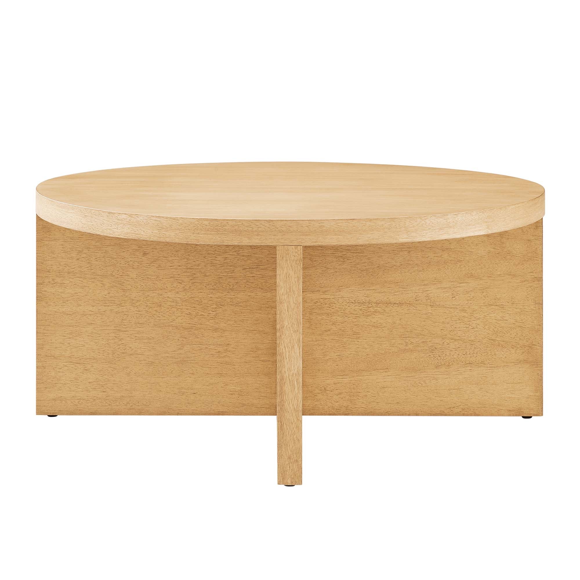 Silas Round Wood Coffee Table, Natural