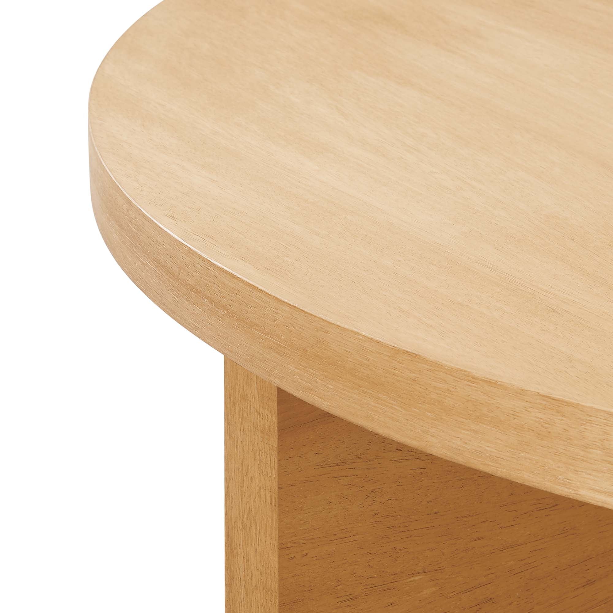 Silas Round Wood Coffee Table, Natural