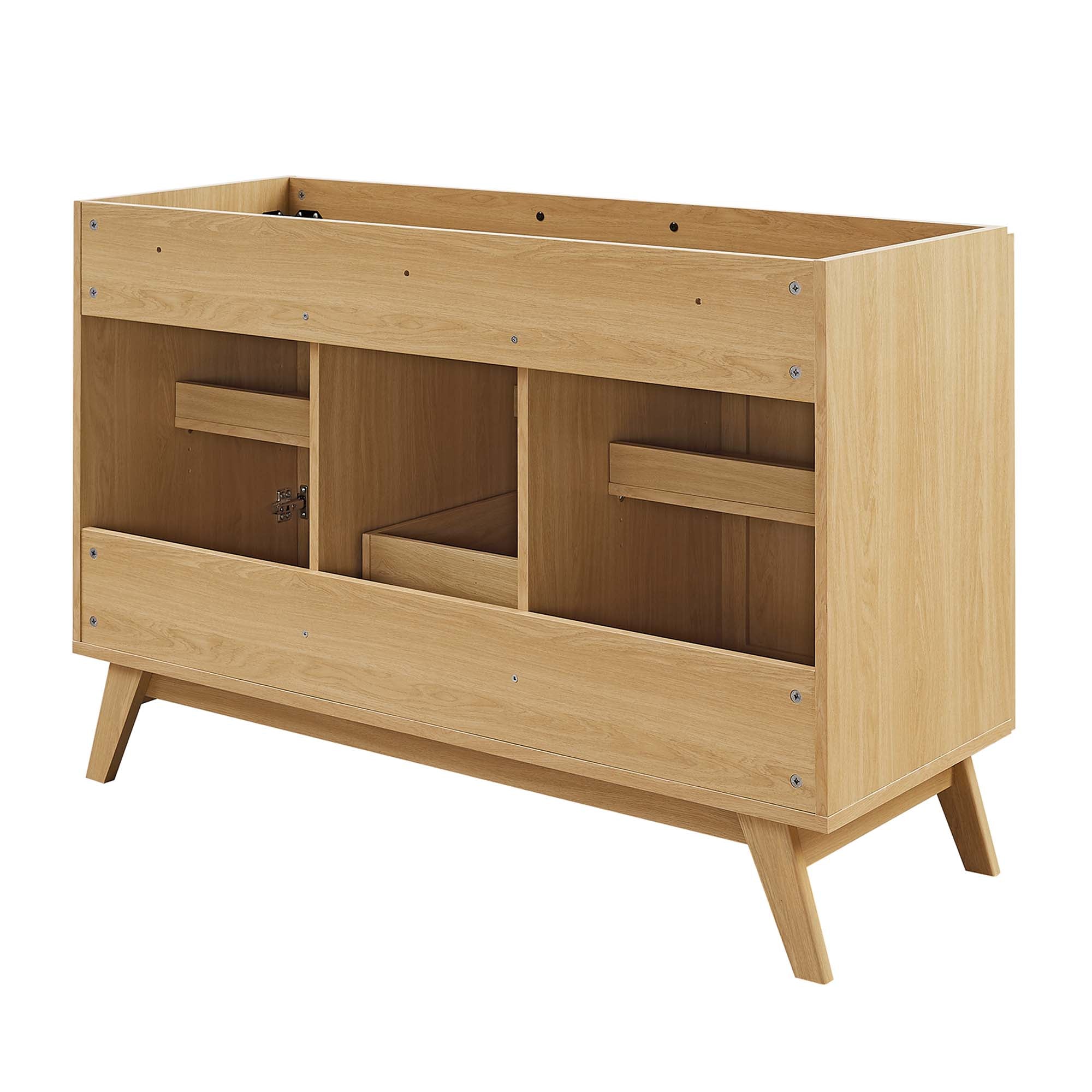 Soma 48" Single or Double Sink Compatible Bathroom Vanity Cabinet (Sink Basin Not Included), Oak