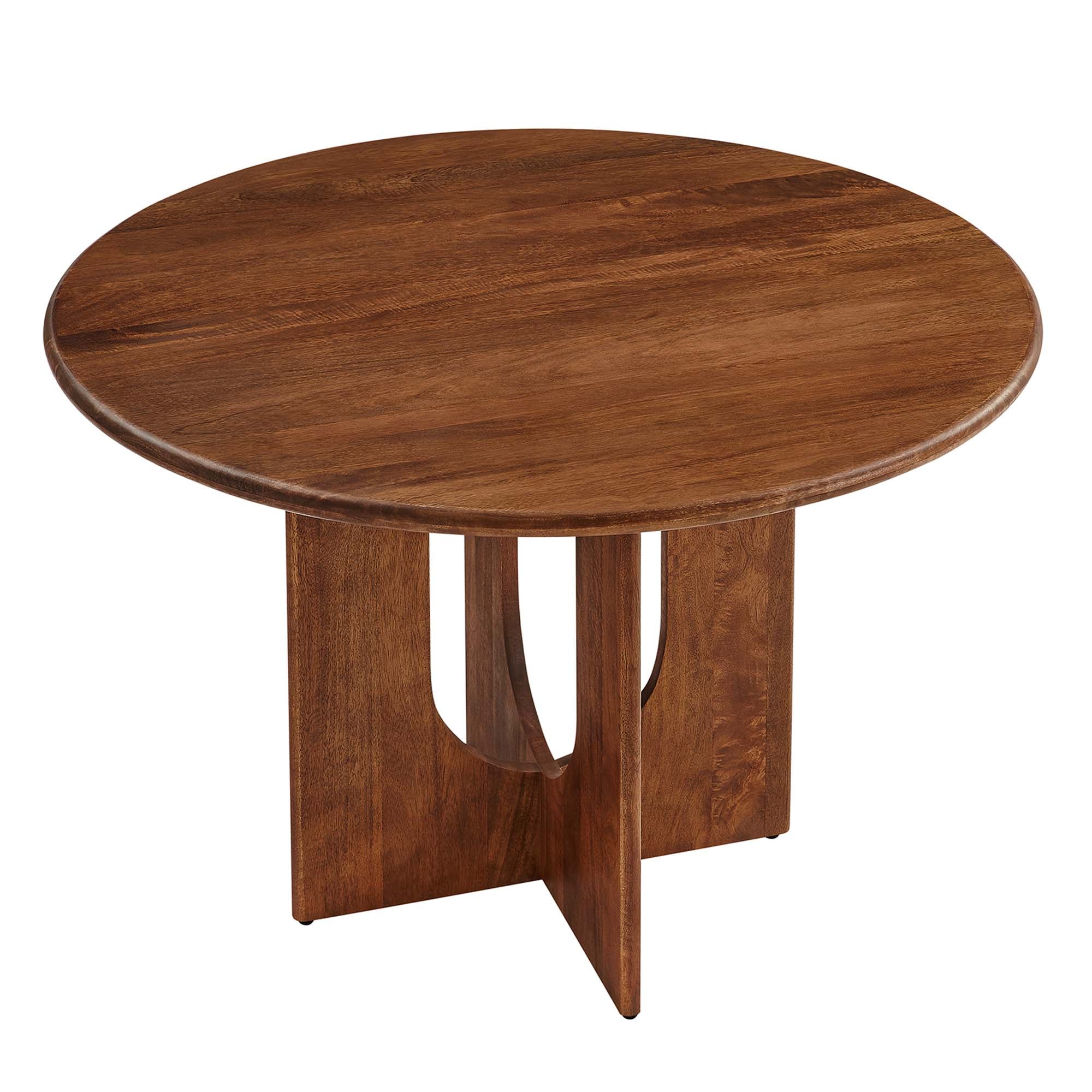 Rivian Round 48" Wood Dining Table, Walnut