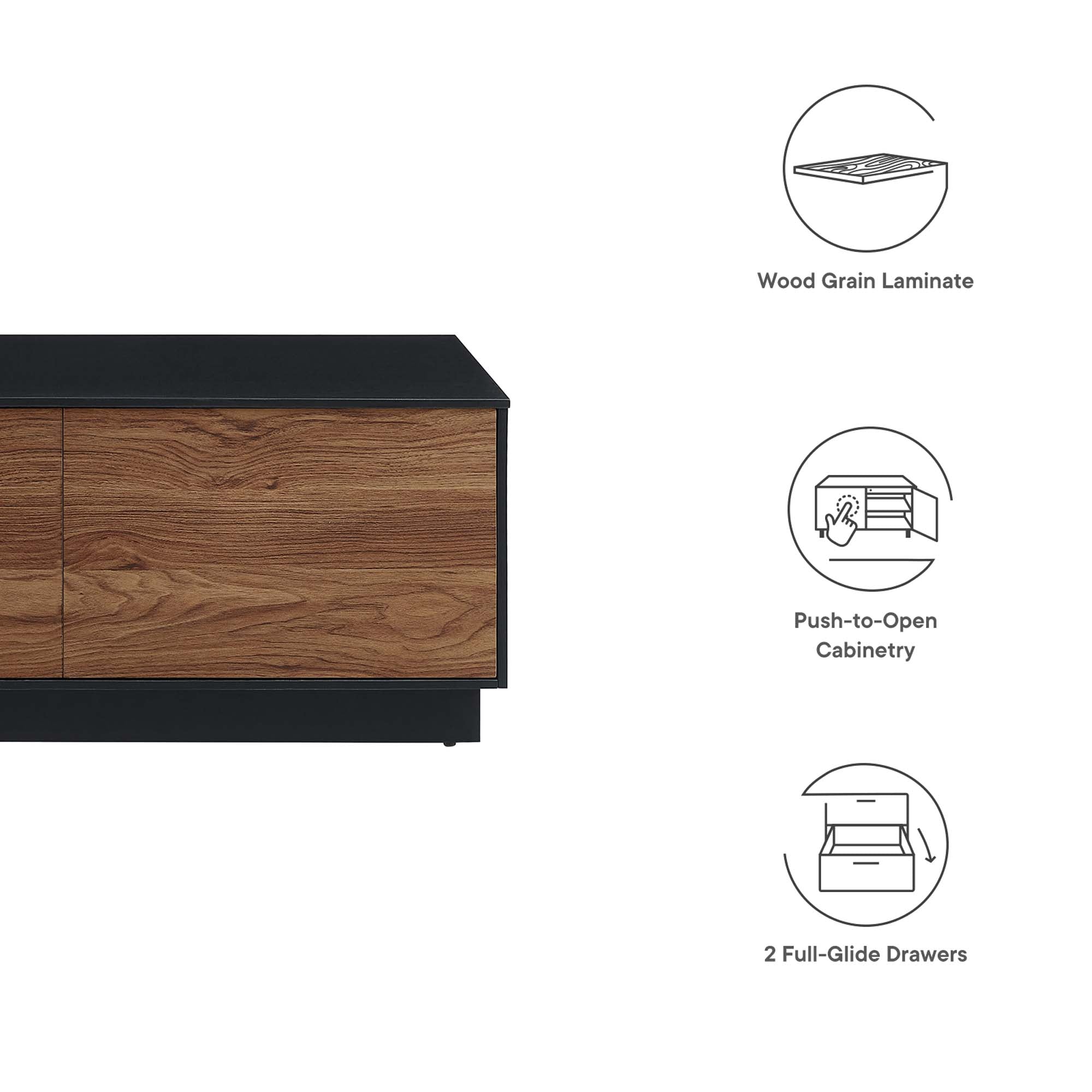 Holden 36" Coffee Table, Black Walnut