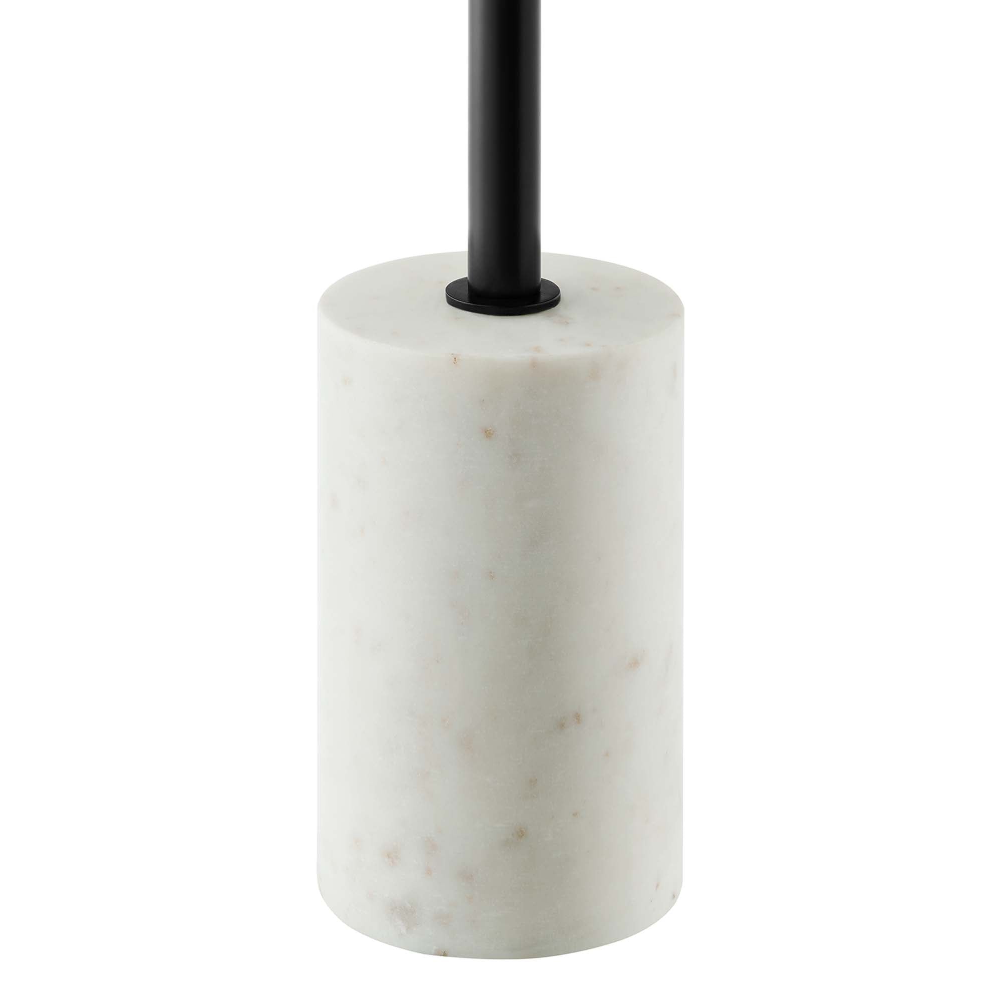 Lyric Round Side Table, White Black