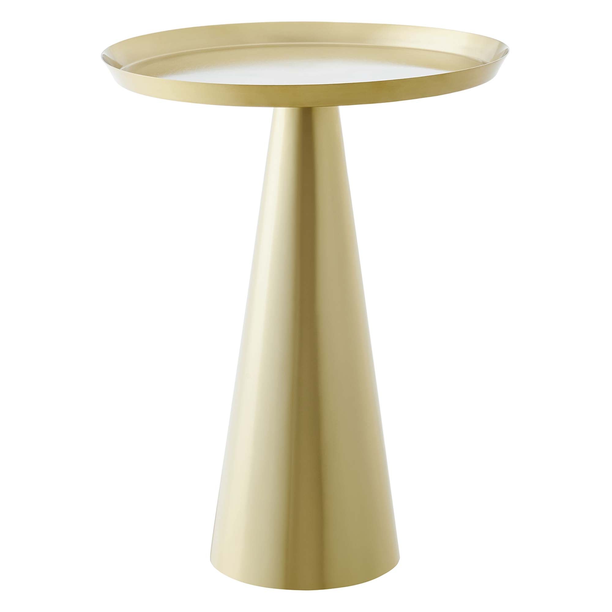 Maren Round Side Table, Brass