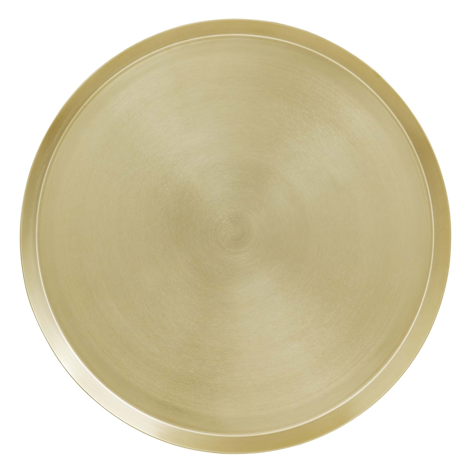 Maren Round Side Table, Brass