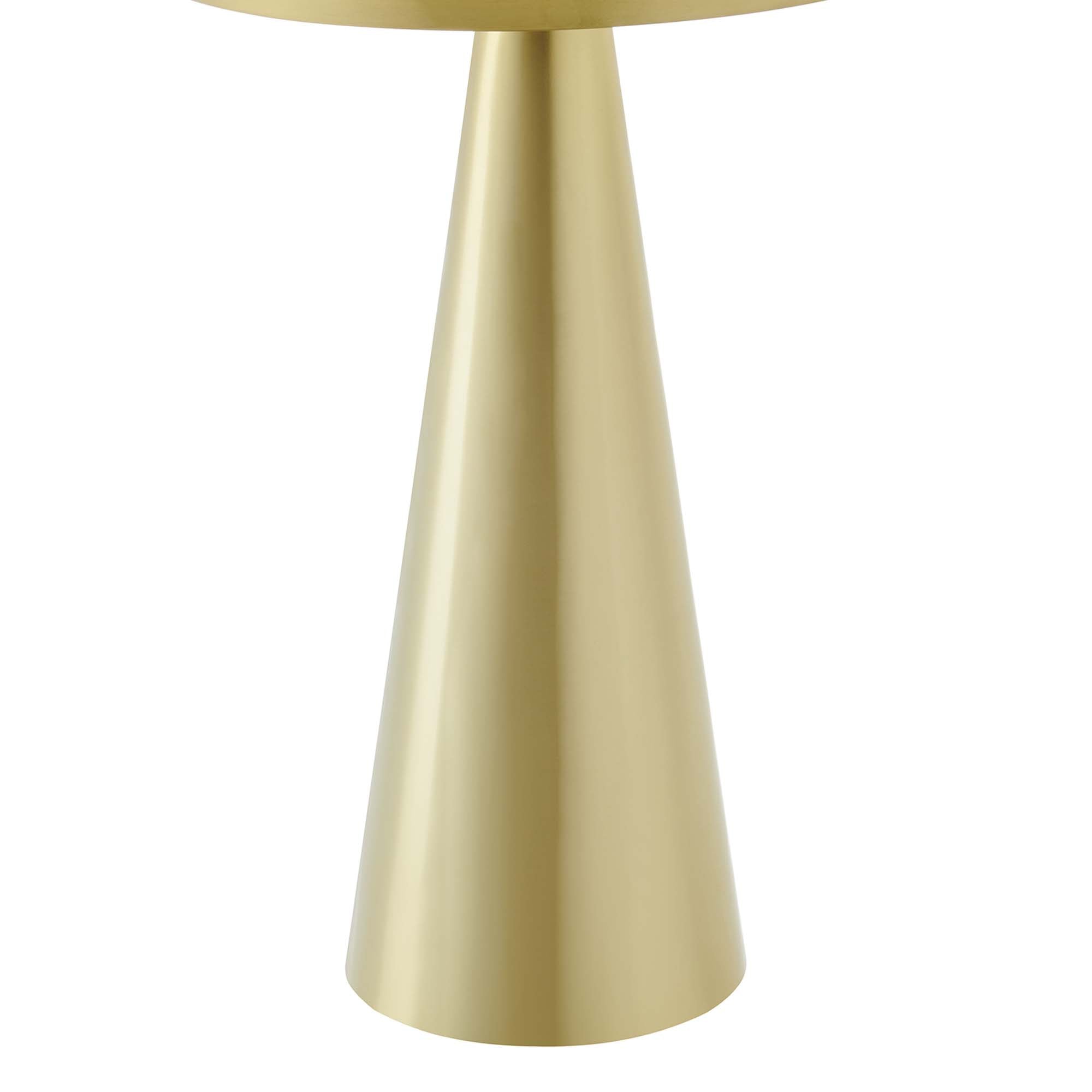 Maren Round Side Table, Brass