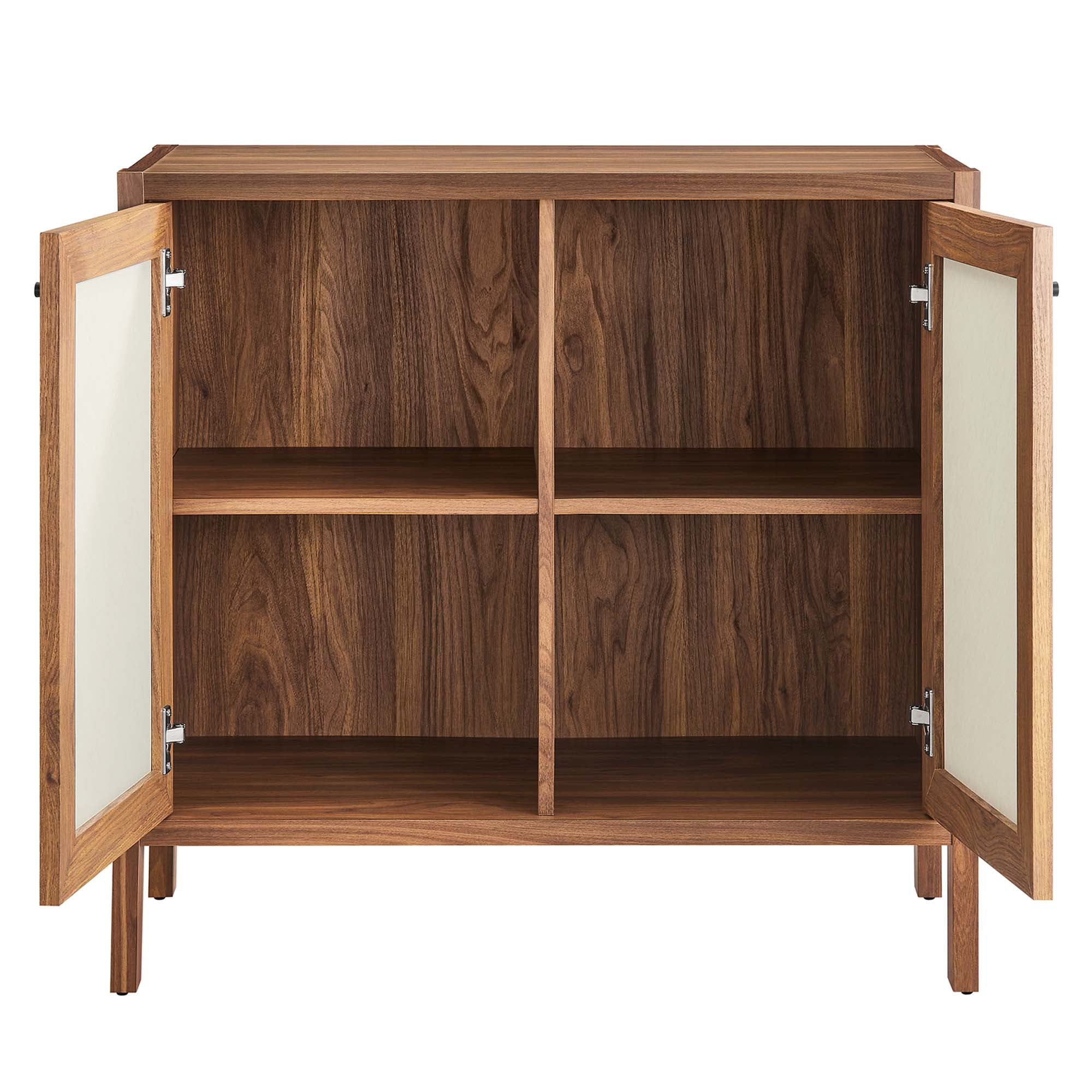 Capri 33" Wood Grain Storage Cabinet, Walnut