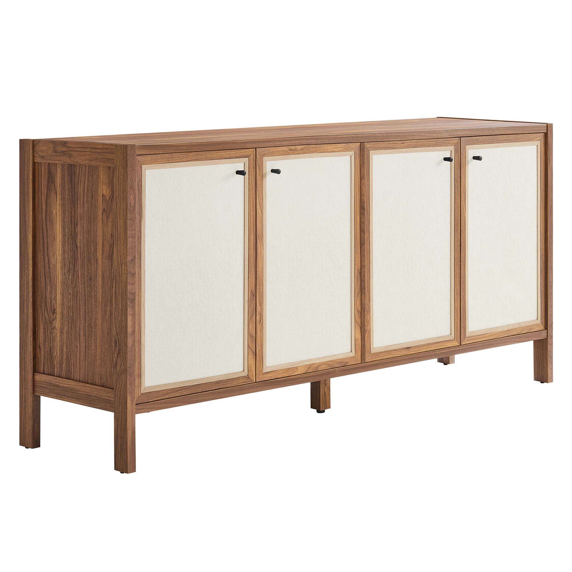 Capri 65" Wood Grain Sideboard Storage Cabinet, Walnut