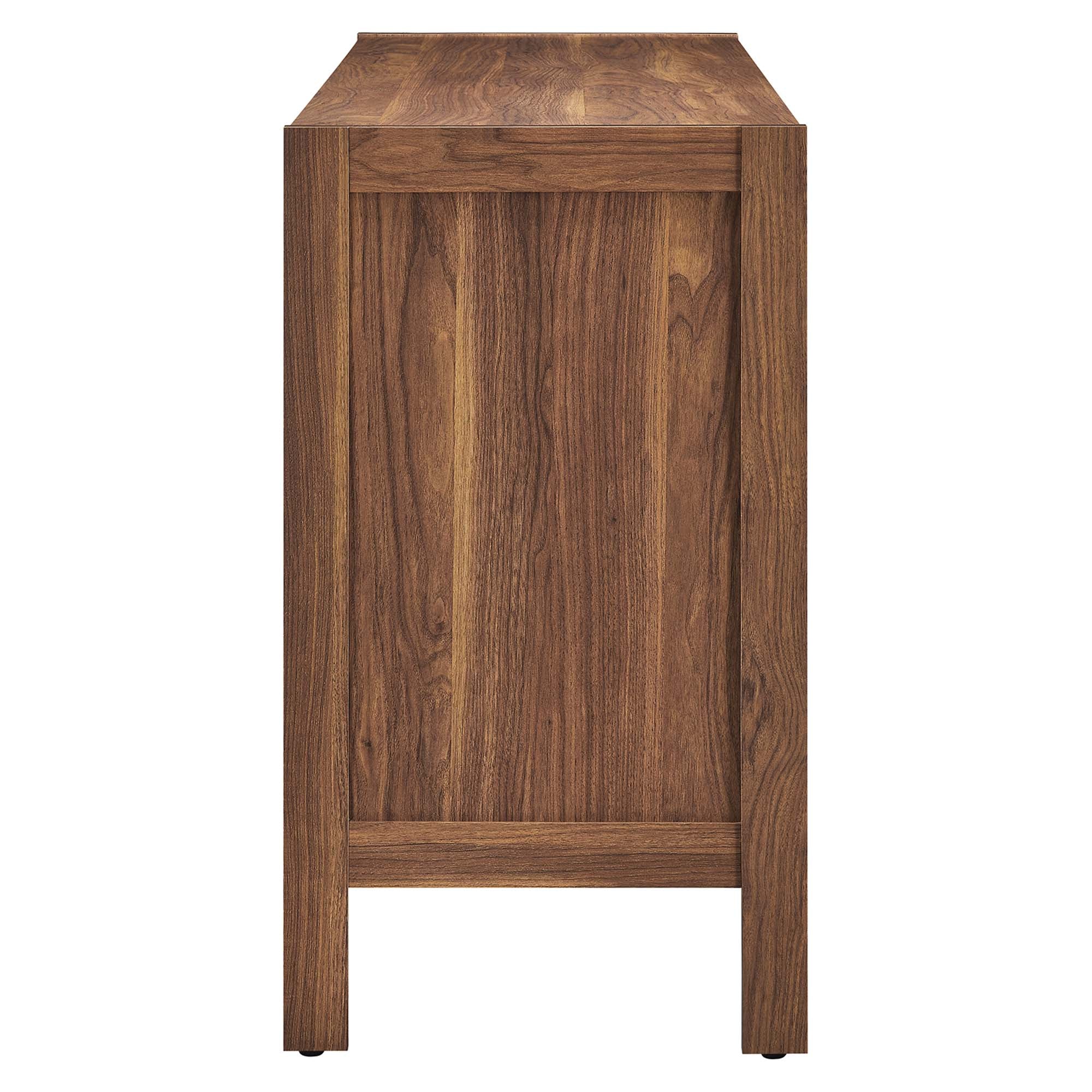 Capri 65" Wood Grain Sideboard Storage Cabinet, Walnut