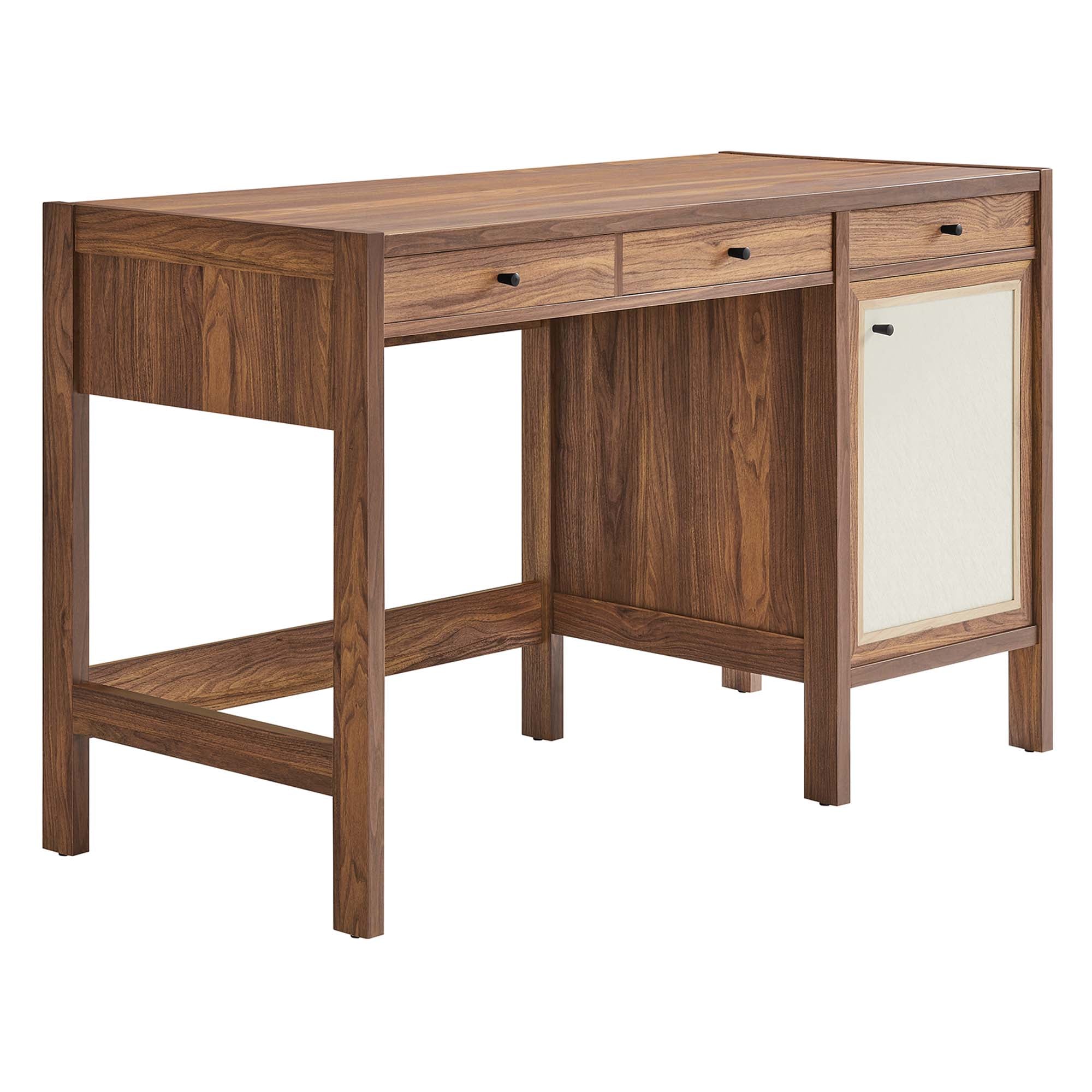 Capri 49" Wood Grain Office Desk, Walnut
