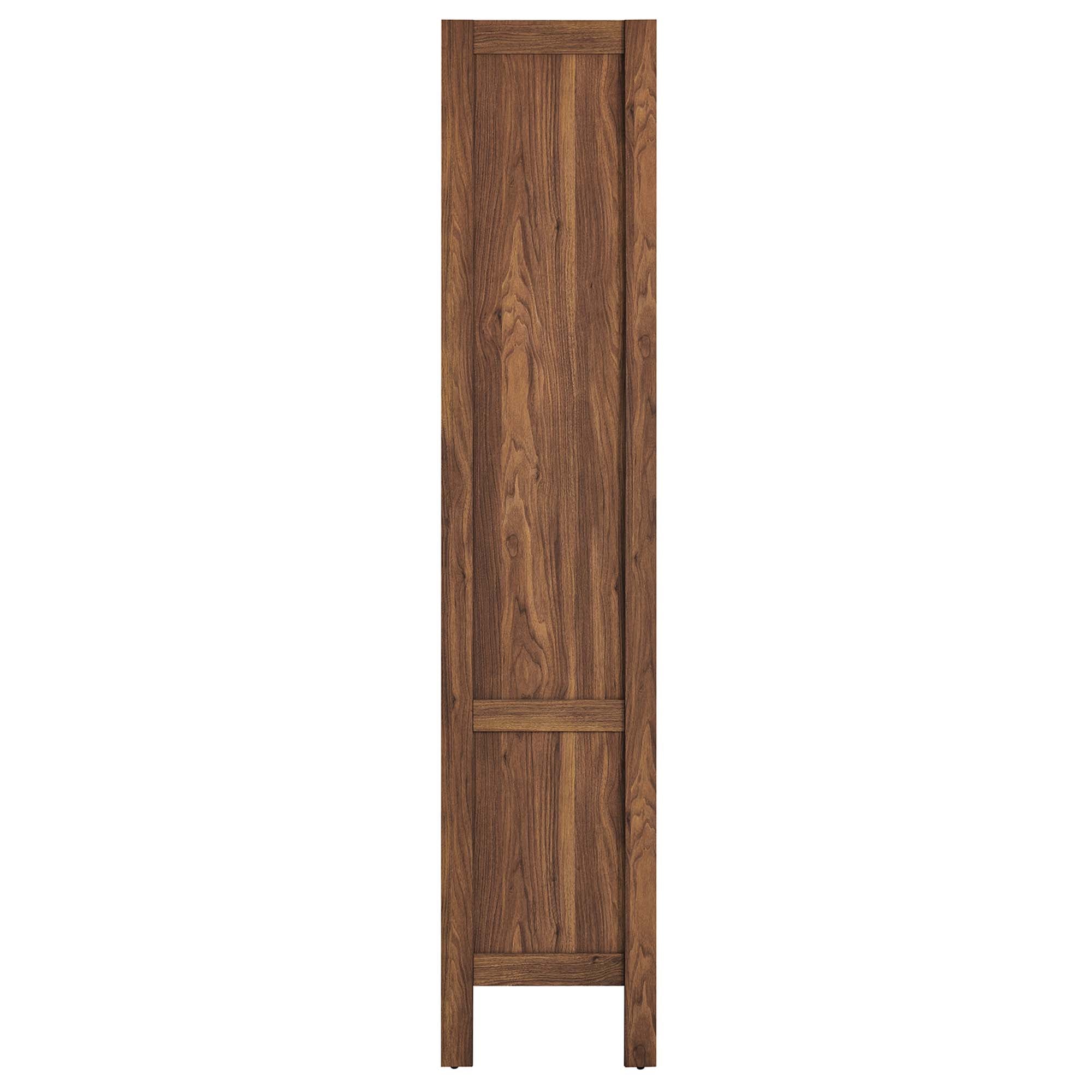 Capri 4-Shelf Wood Grain Bookcase, Walnut