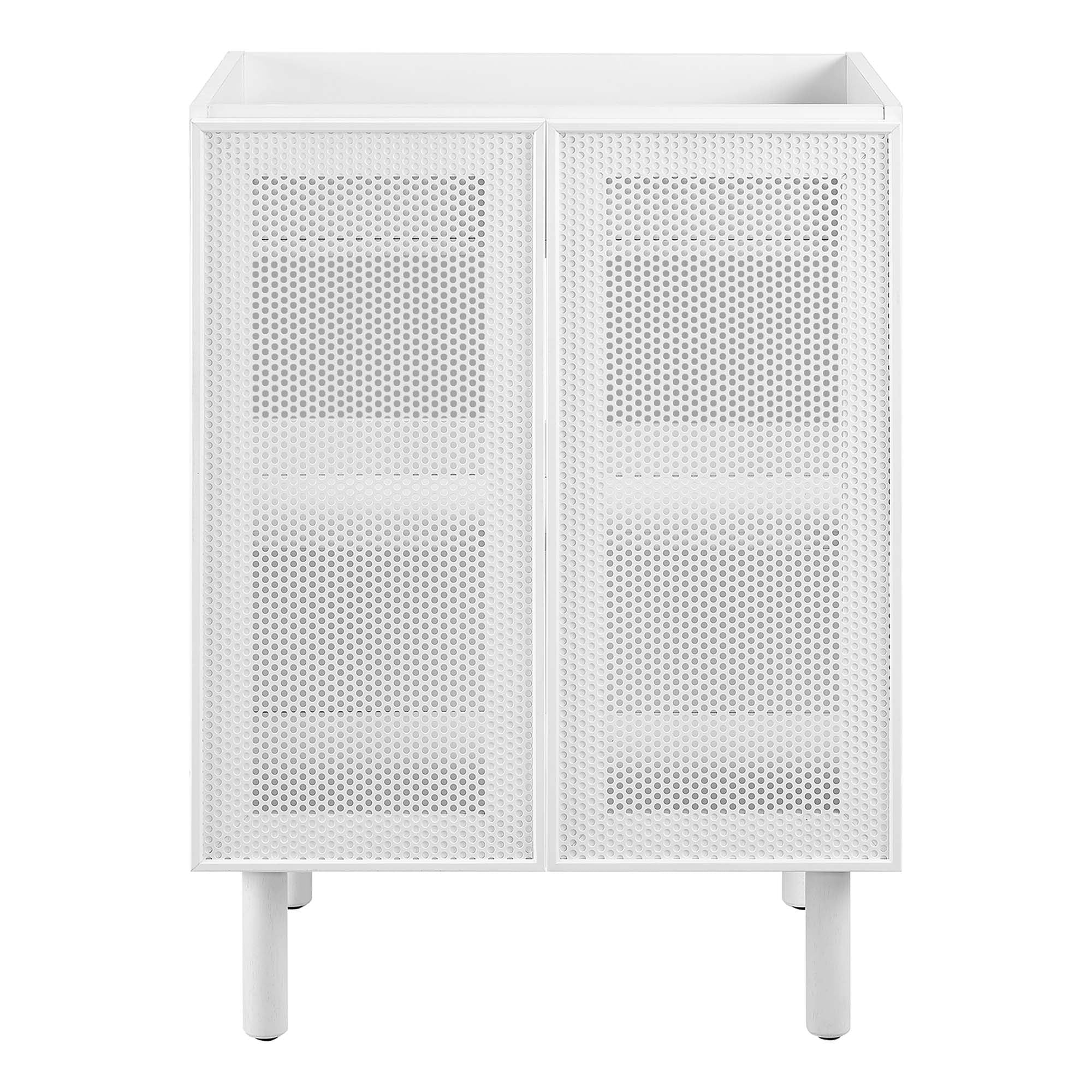 Calla 24" Perforated Metal Bathroom Vanity Cabinet (Sink Basin Not Included), White