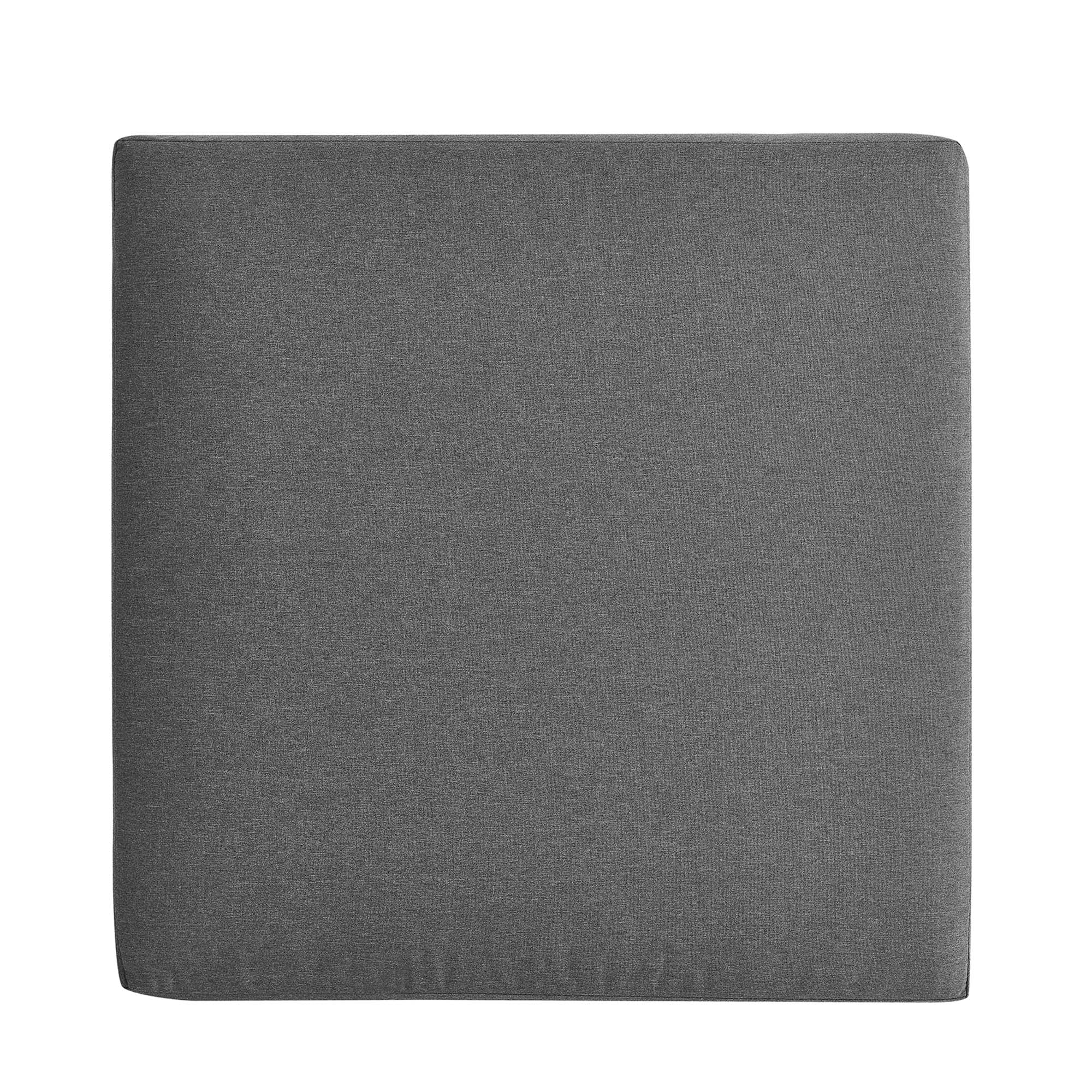 Tahoe Outdoor Patio Powder-Coated Aluminum Ottoman, Gray Charcoal