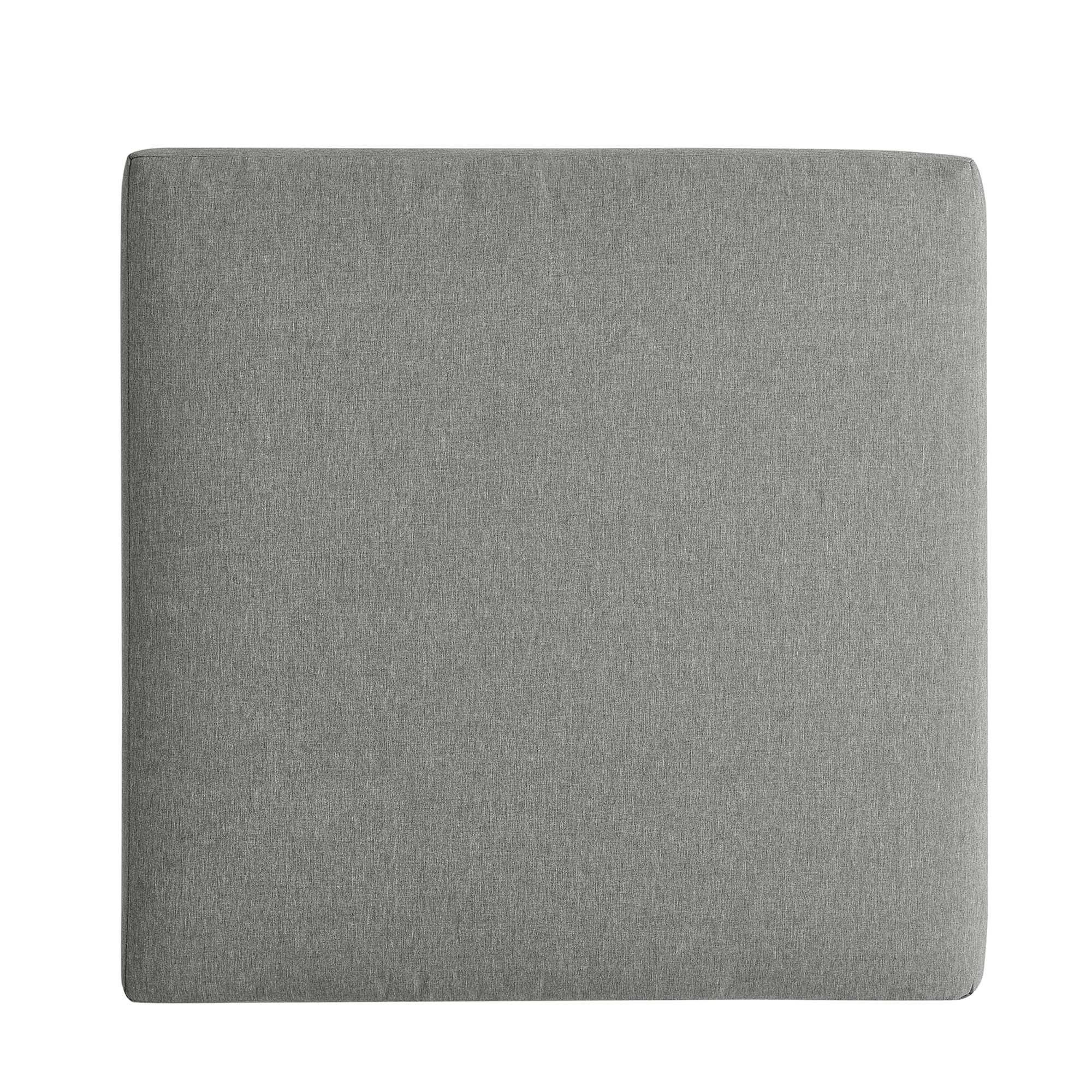 Tahoe Outdoor Patio Powder-Coated Aluminum Ottoman, Gray Gray