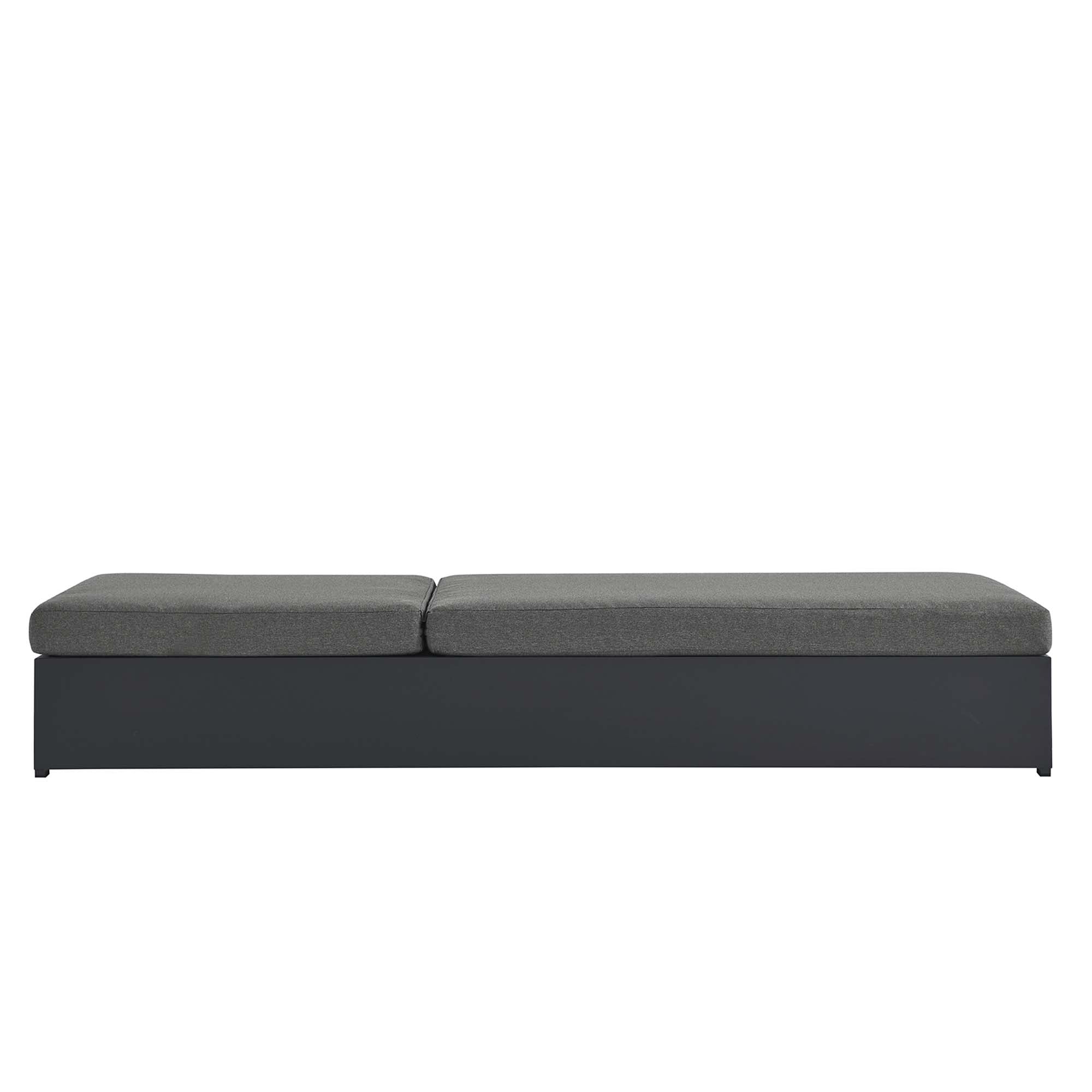 Tahoe Outdoor Patio Powder-Coated Aluminum Chaise Lounge Chair, Gray Charcoal