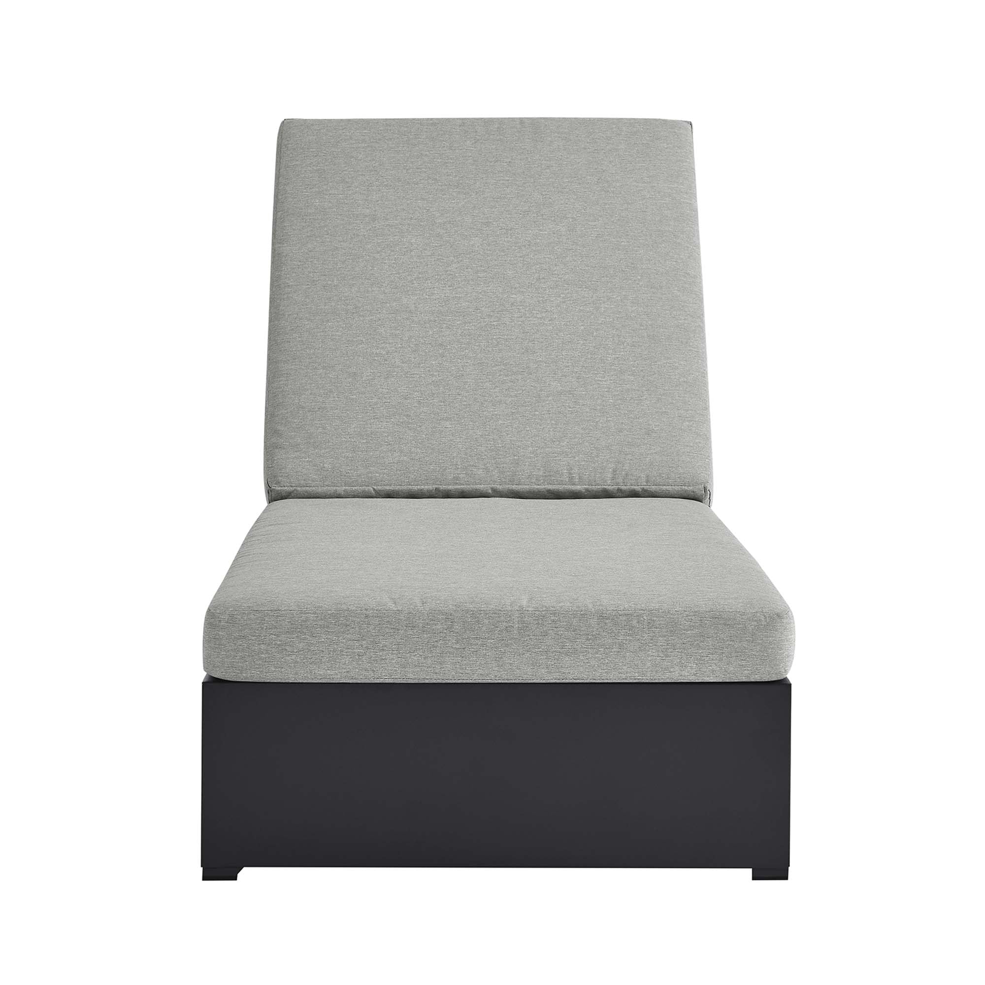 Tahoe Outdoor Patio Powder-Coated Aluminum Chaise Lounge Chair, Gray Gray