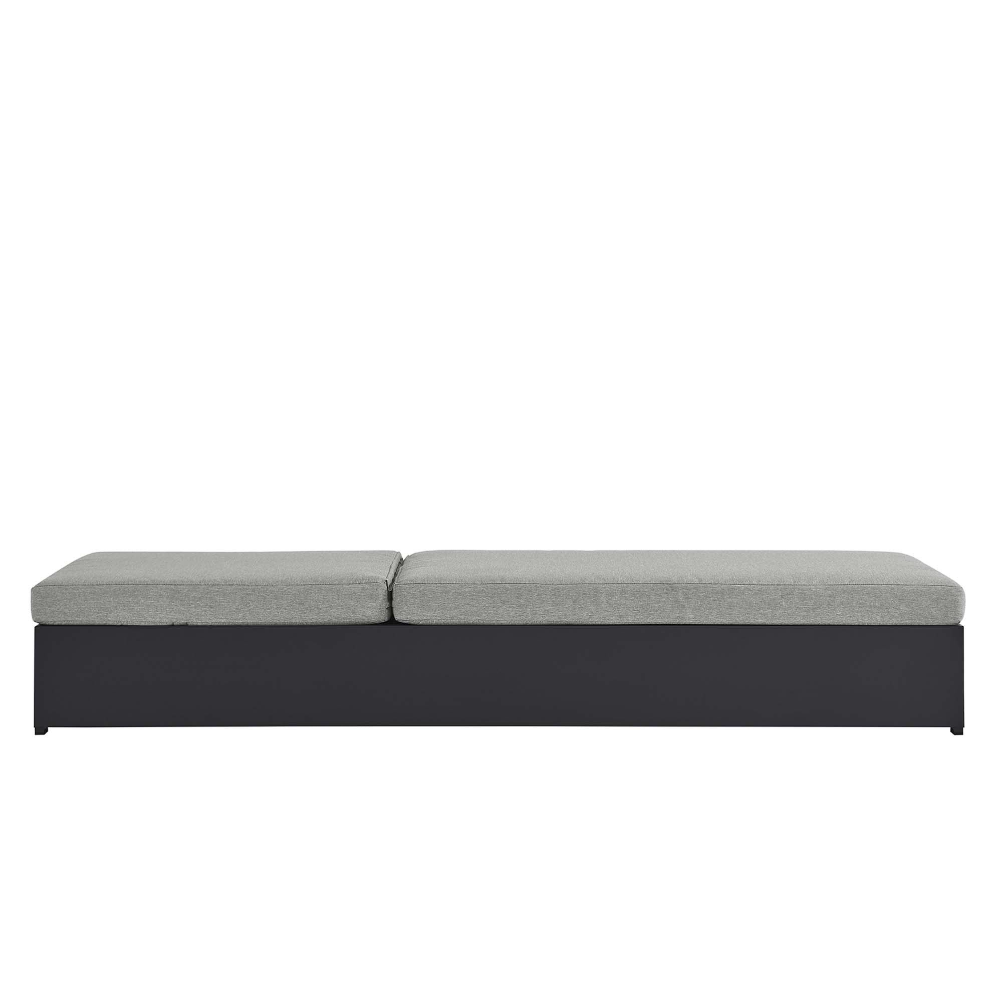Tahoe Outdoor Patio Powder-Coated Aluminum Chaise Lounge Chair, Gray Gray