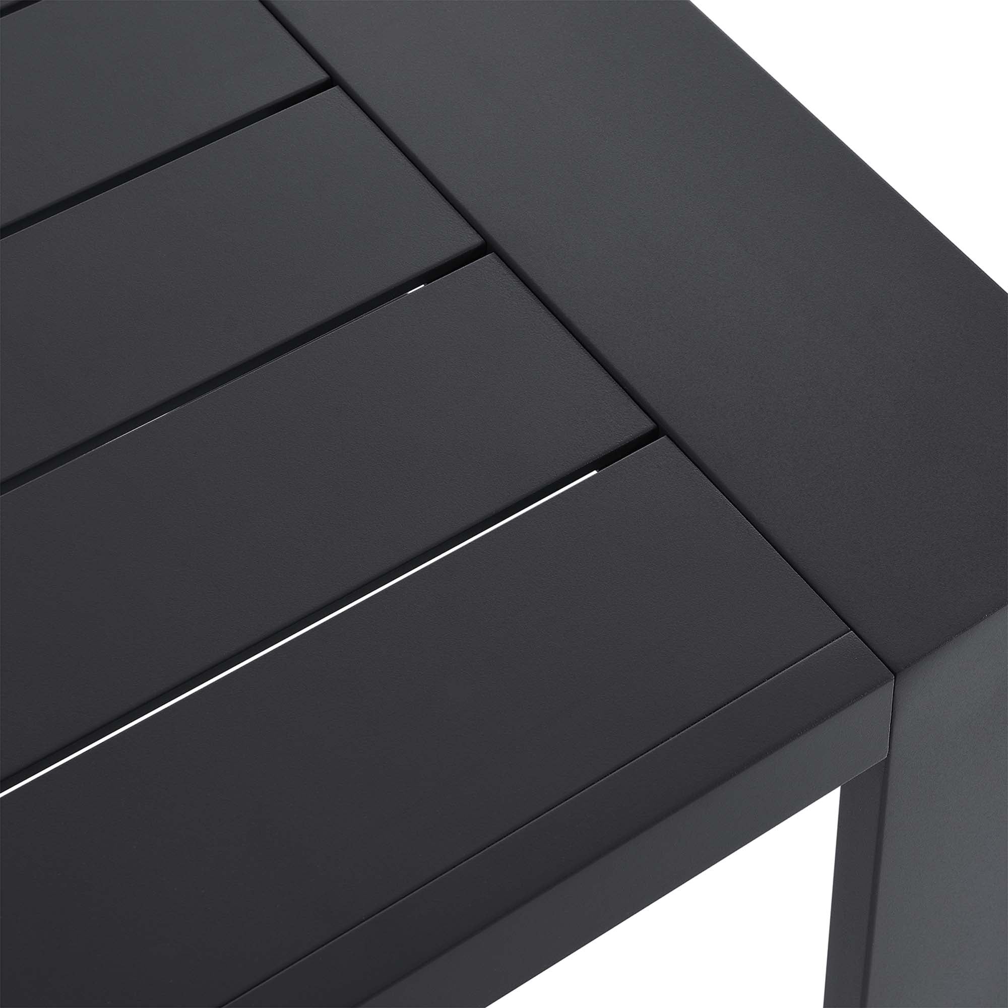 Tahoe Outdoor Patio Powder-Coated Aluminum End Table, Gray