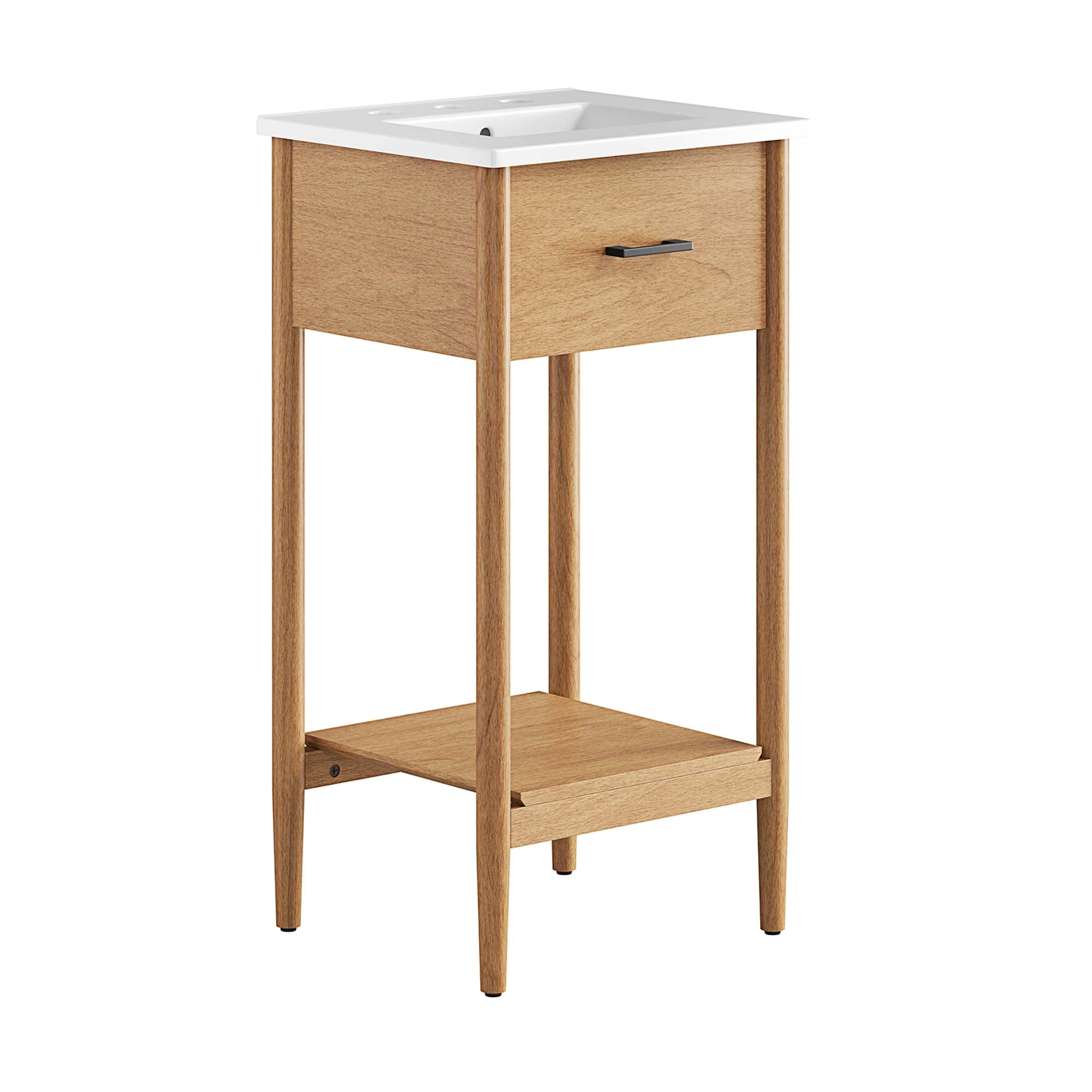 Zaire 18" Bathroom Vanity, Natural White