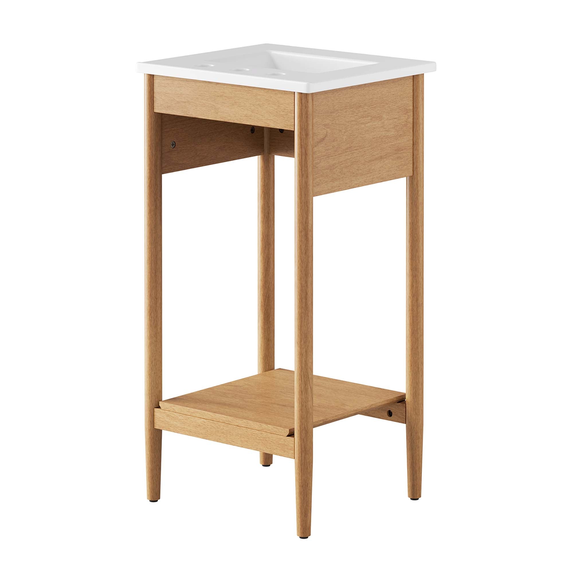 Zaire 18" Bathroom Vanity, Natural White