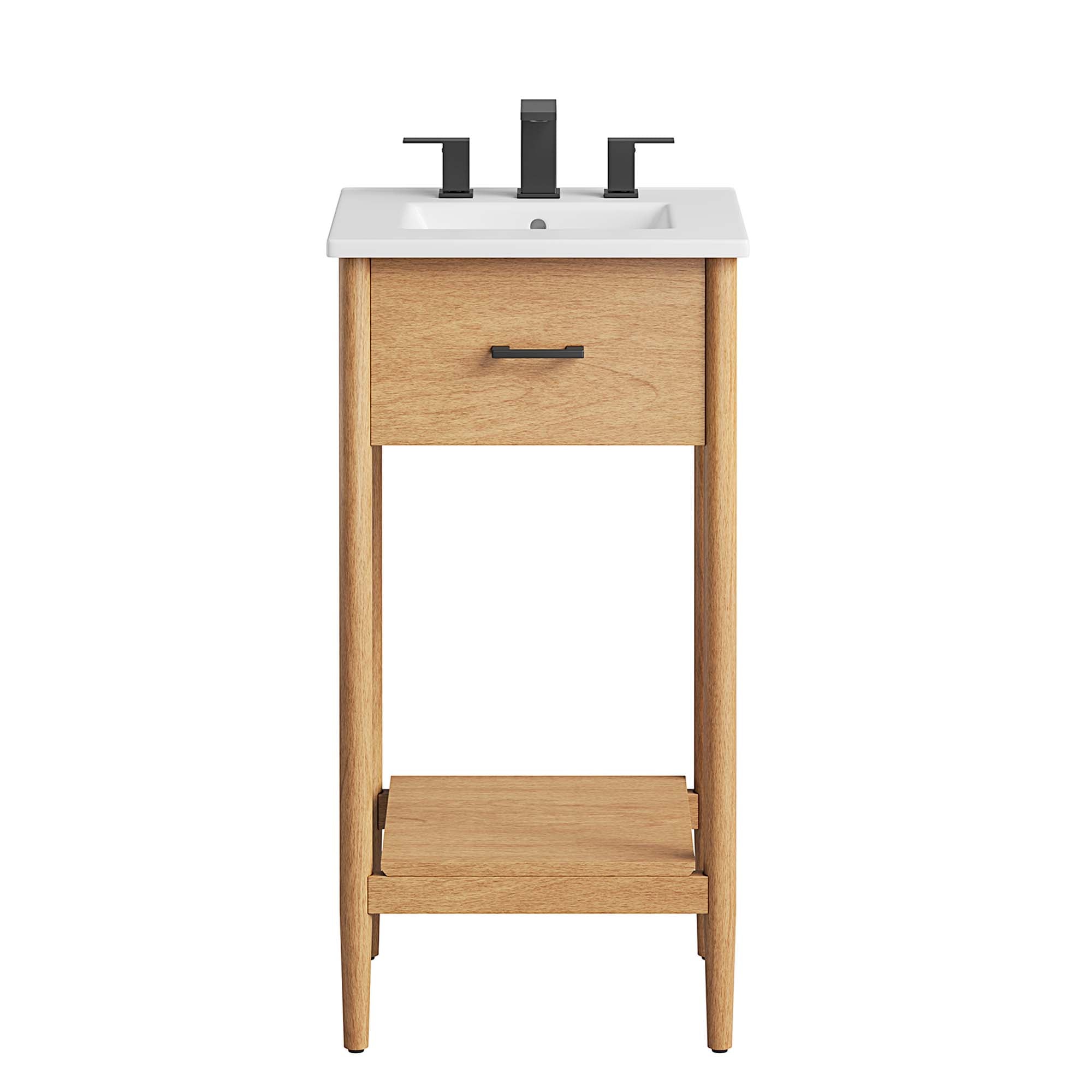 Zaire 18" Bathroom Vanity, Natural White
