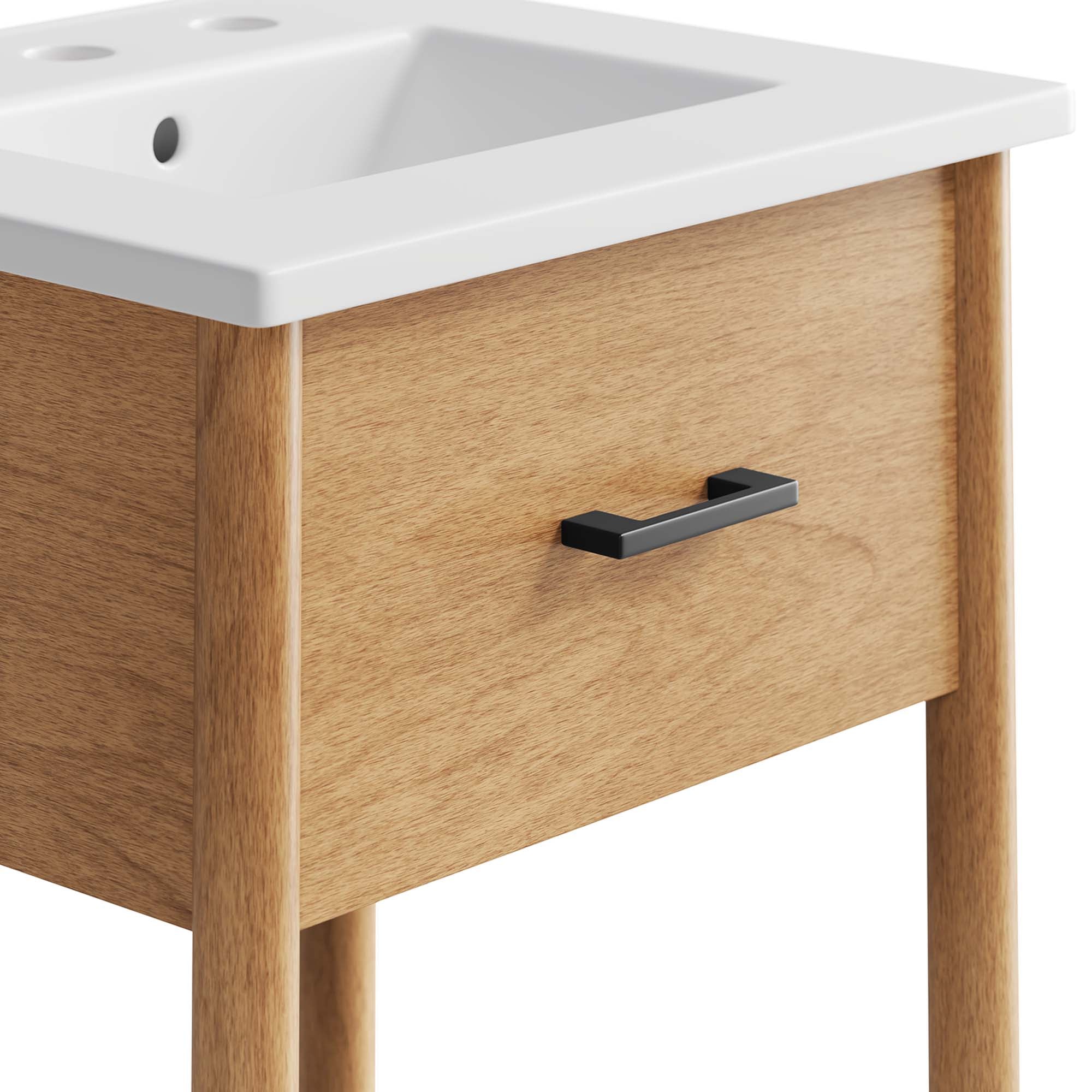 Zaire 18" Bathroom Vanity, Natural White
