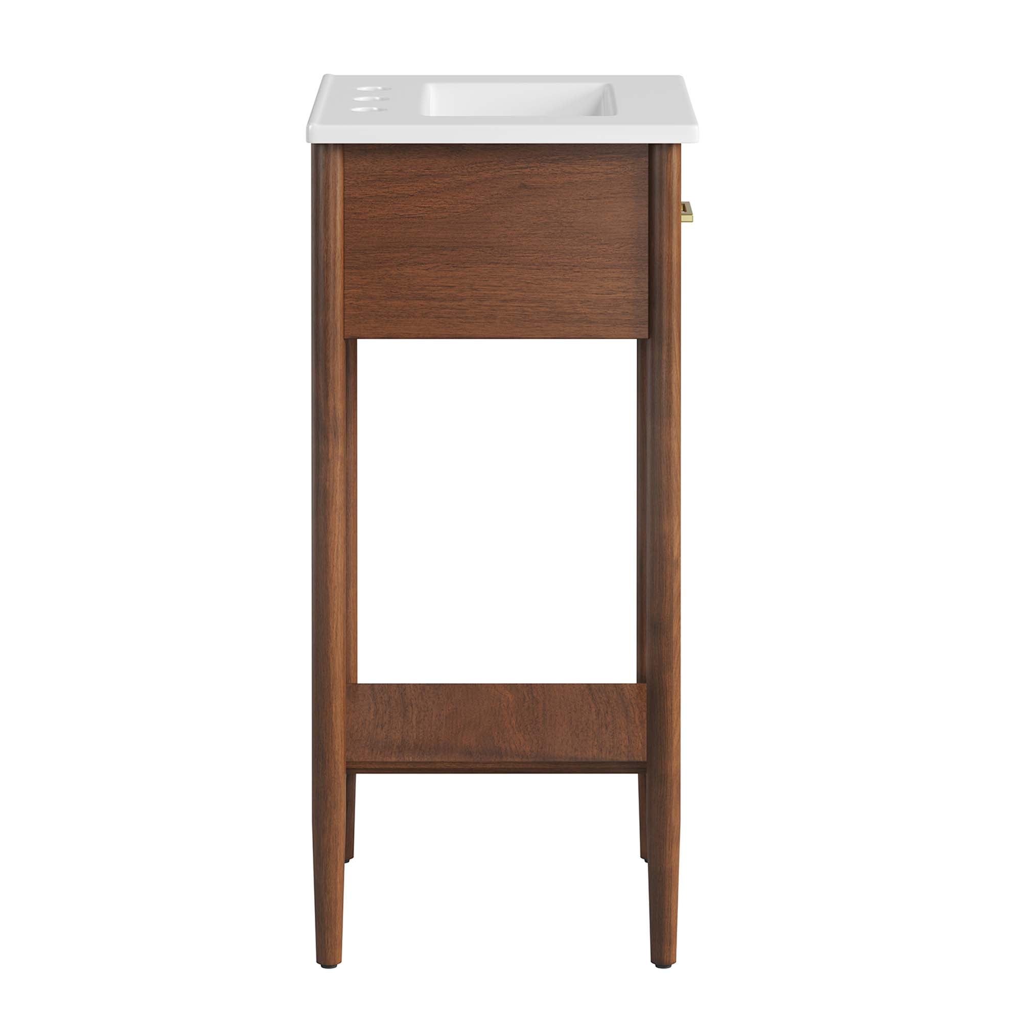 Zaire 18" Bathroom Vanity, Walnut White