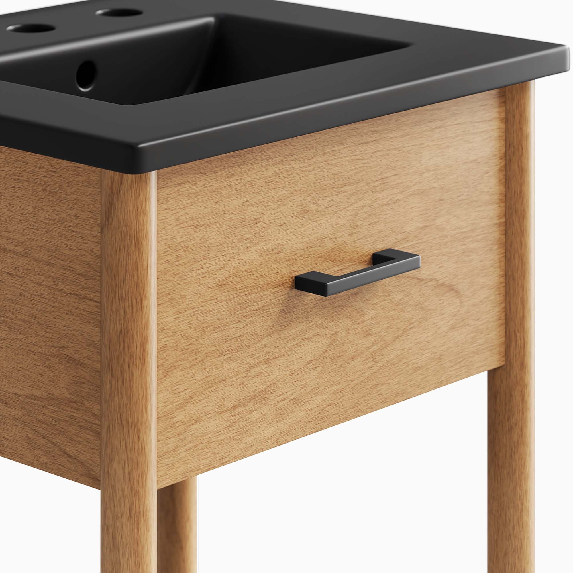 Zaire 18" Bathroom Vanity, Natural Black