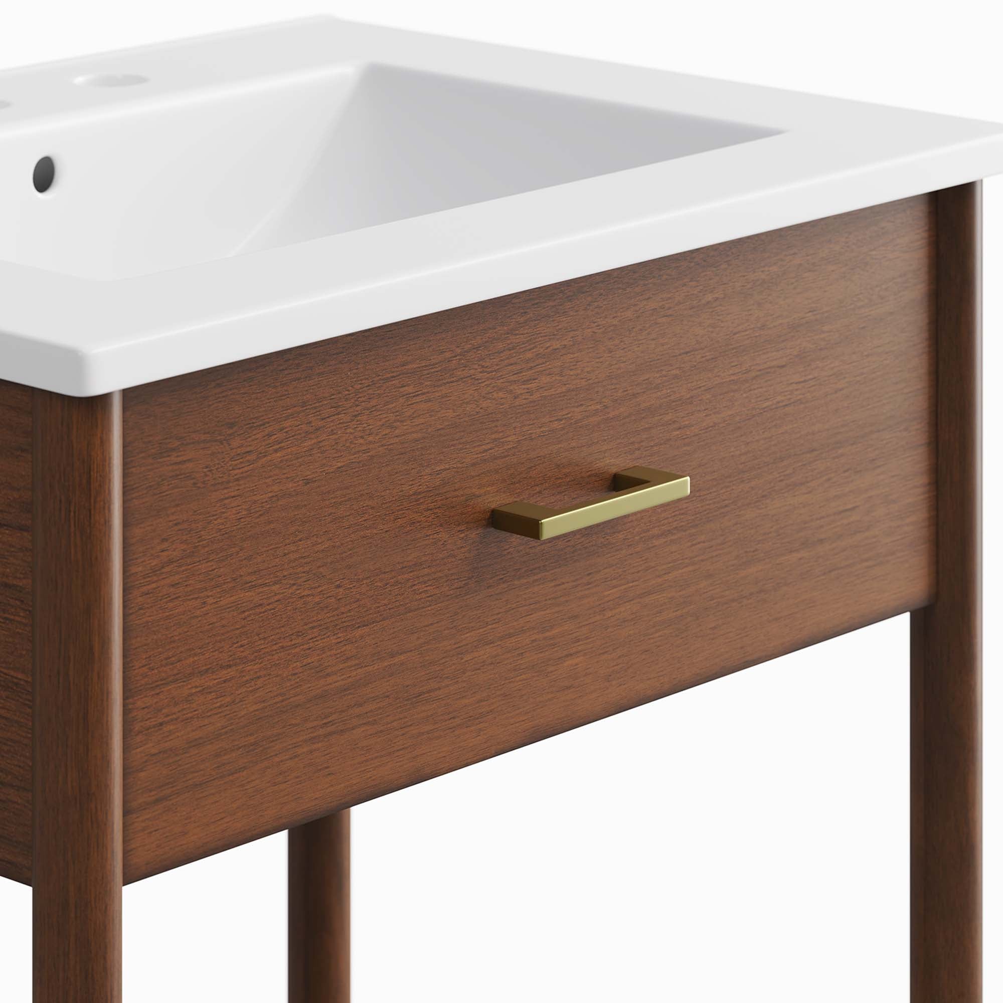 Zaire 24" Bathroom Vanity, Walnut White