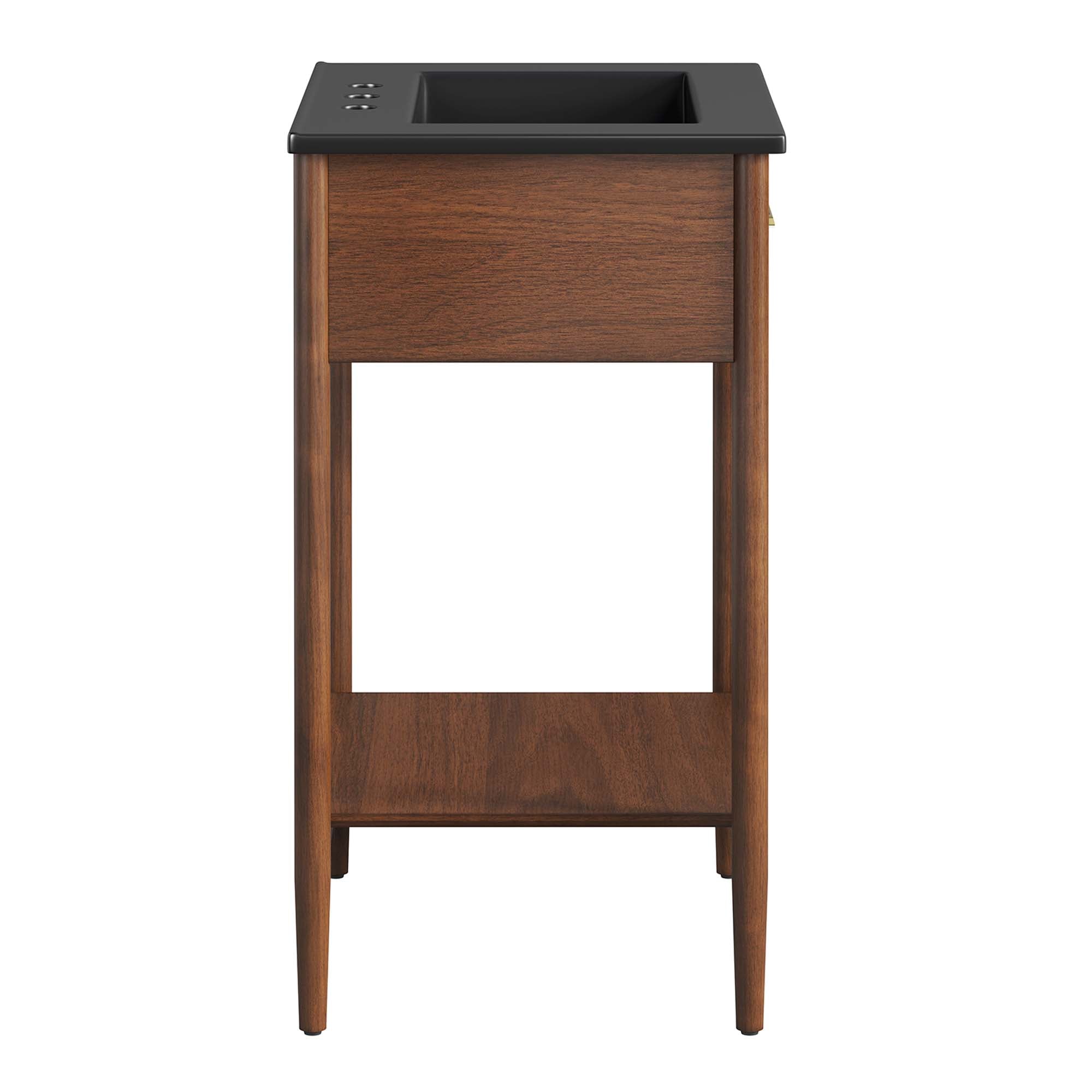 Zaire 24" Bathroom Vanity, Walnut Black
