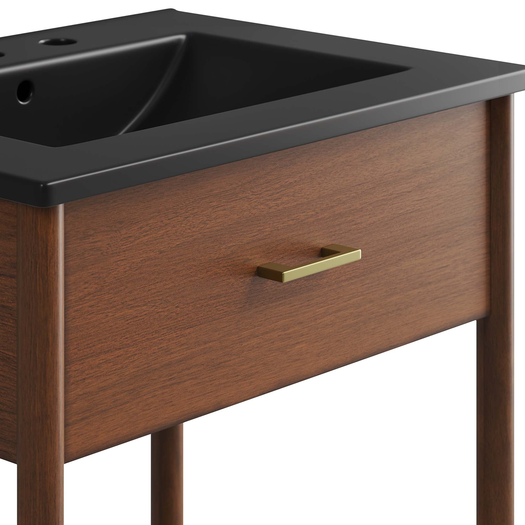Zaire 24" Bathroom Vanity, Walnut Black