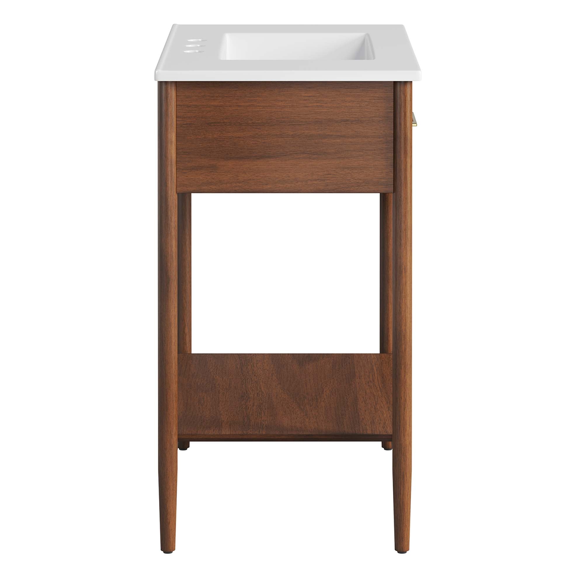 Zaire 30" Bathroom Vanity, Walnut White