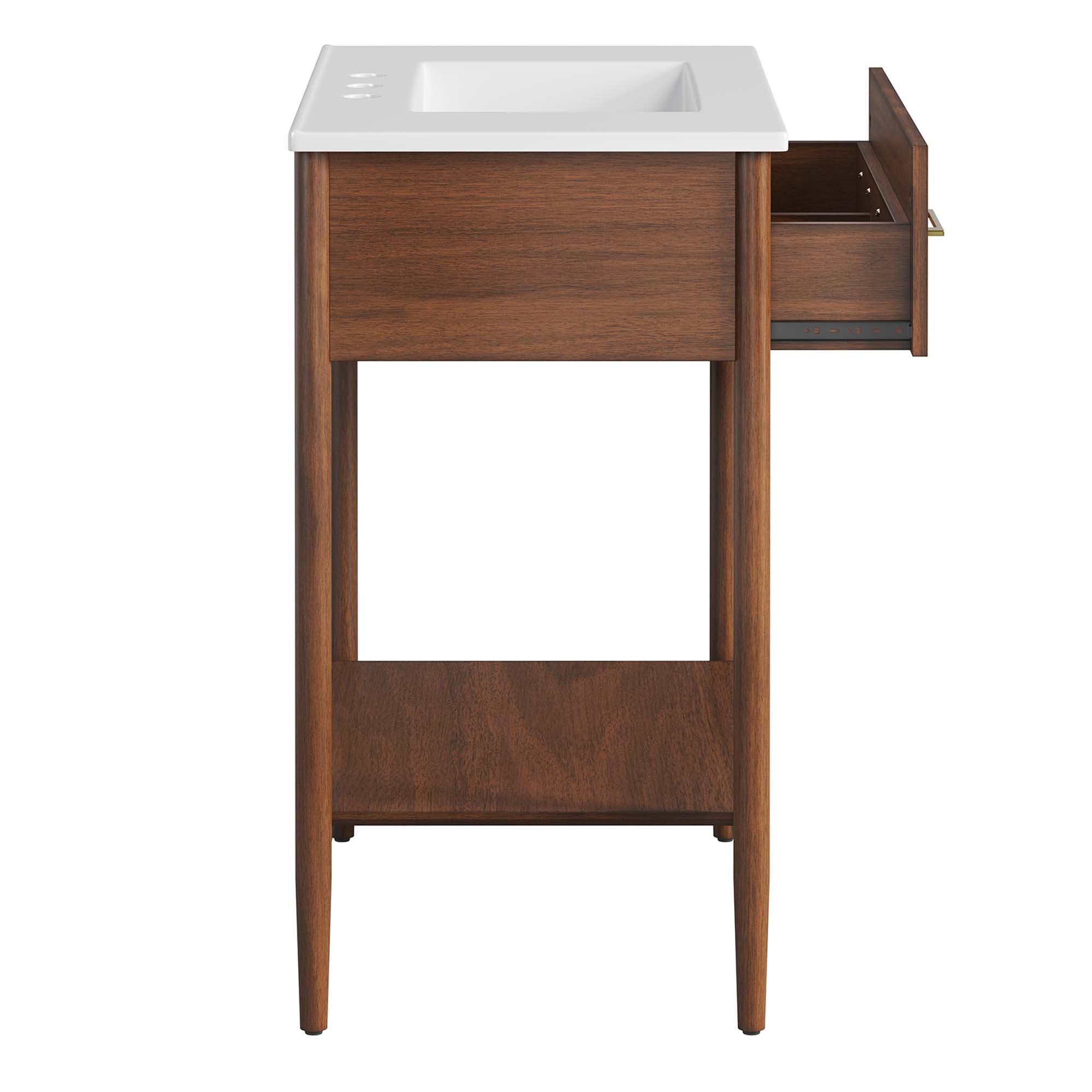 Zaire 30" Bathroom Vanity, Walnut White
