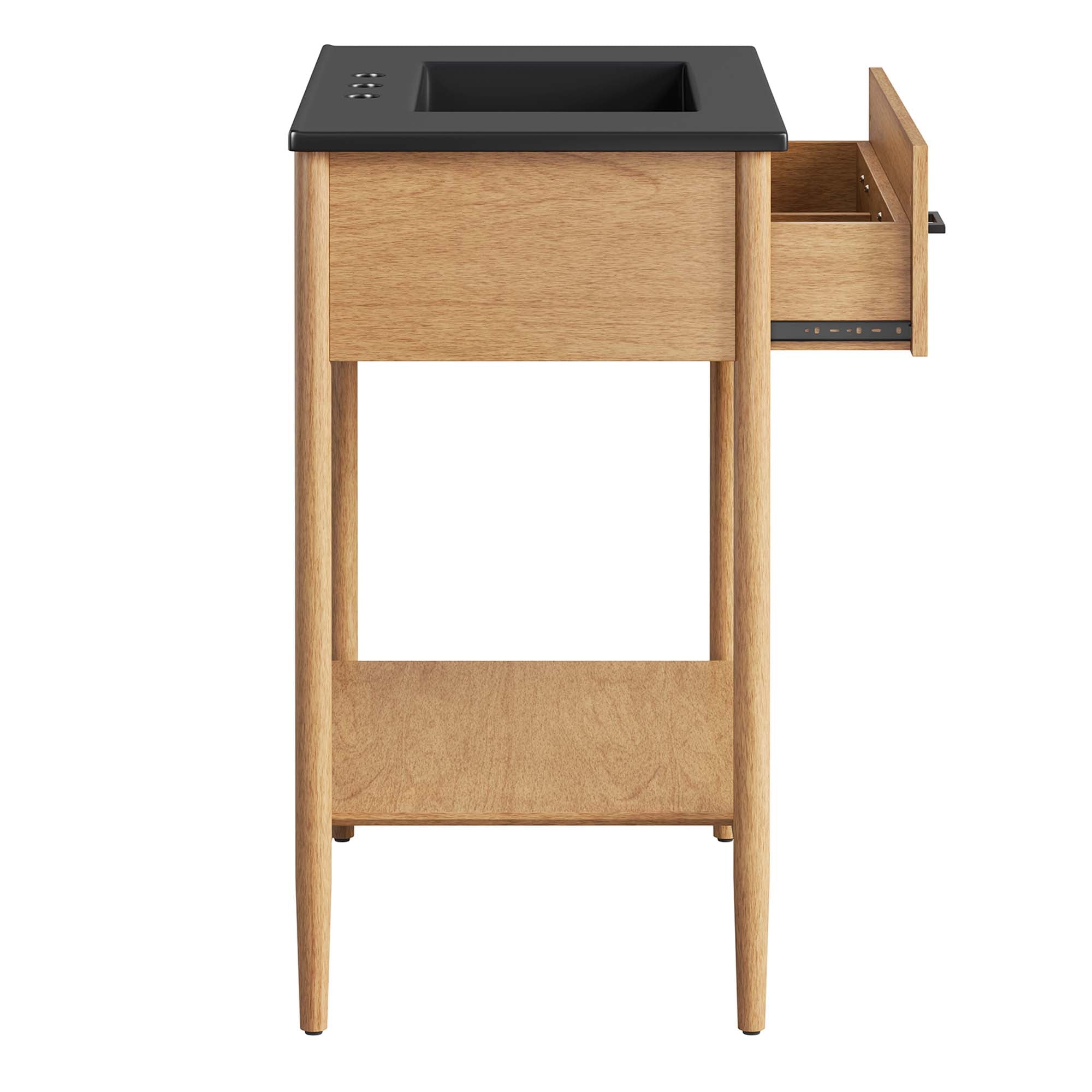 Zaire 30" Bathroom Vanity, Natural Black