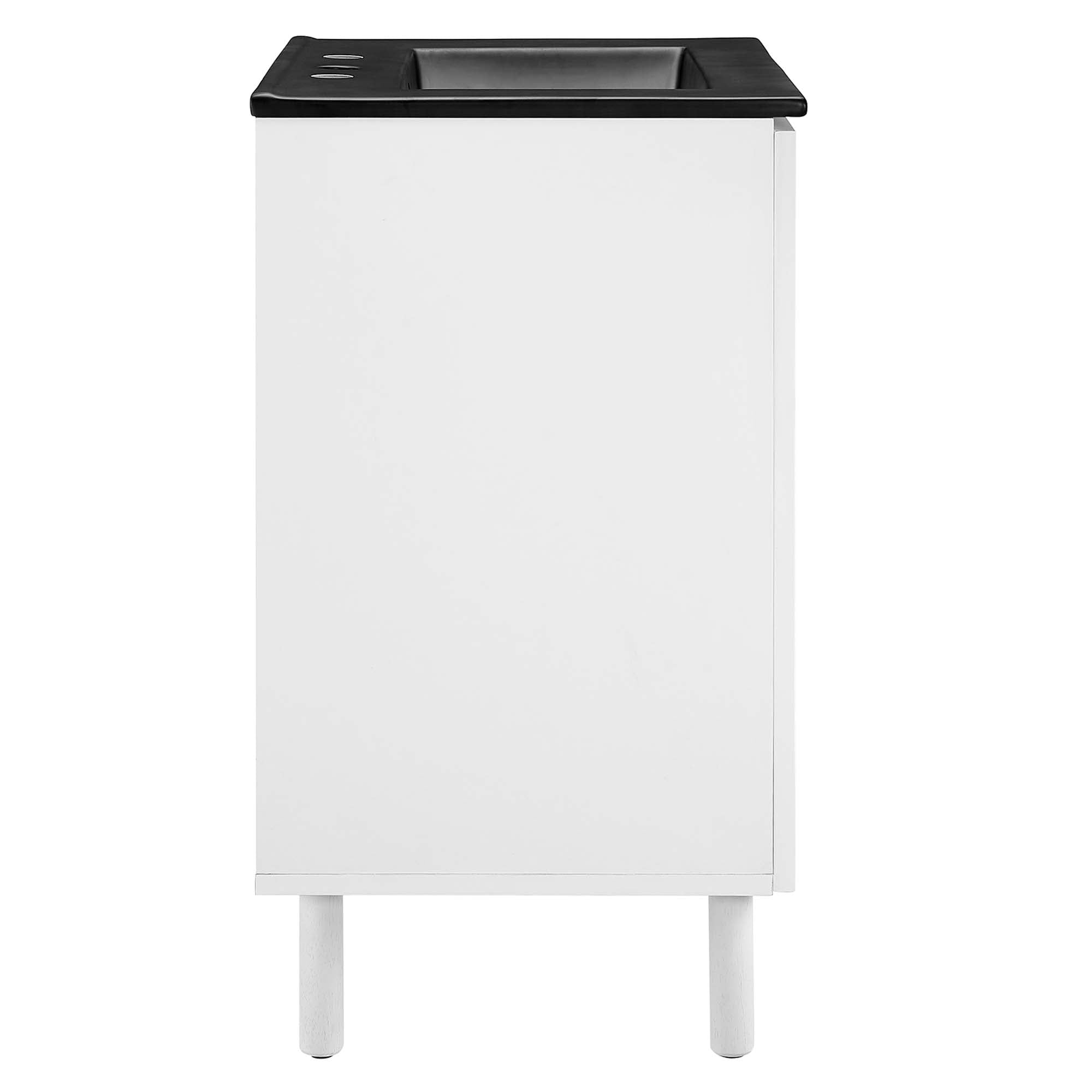 Calla 24" Perforated Metal Bathroom Vanity, Black White