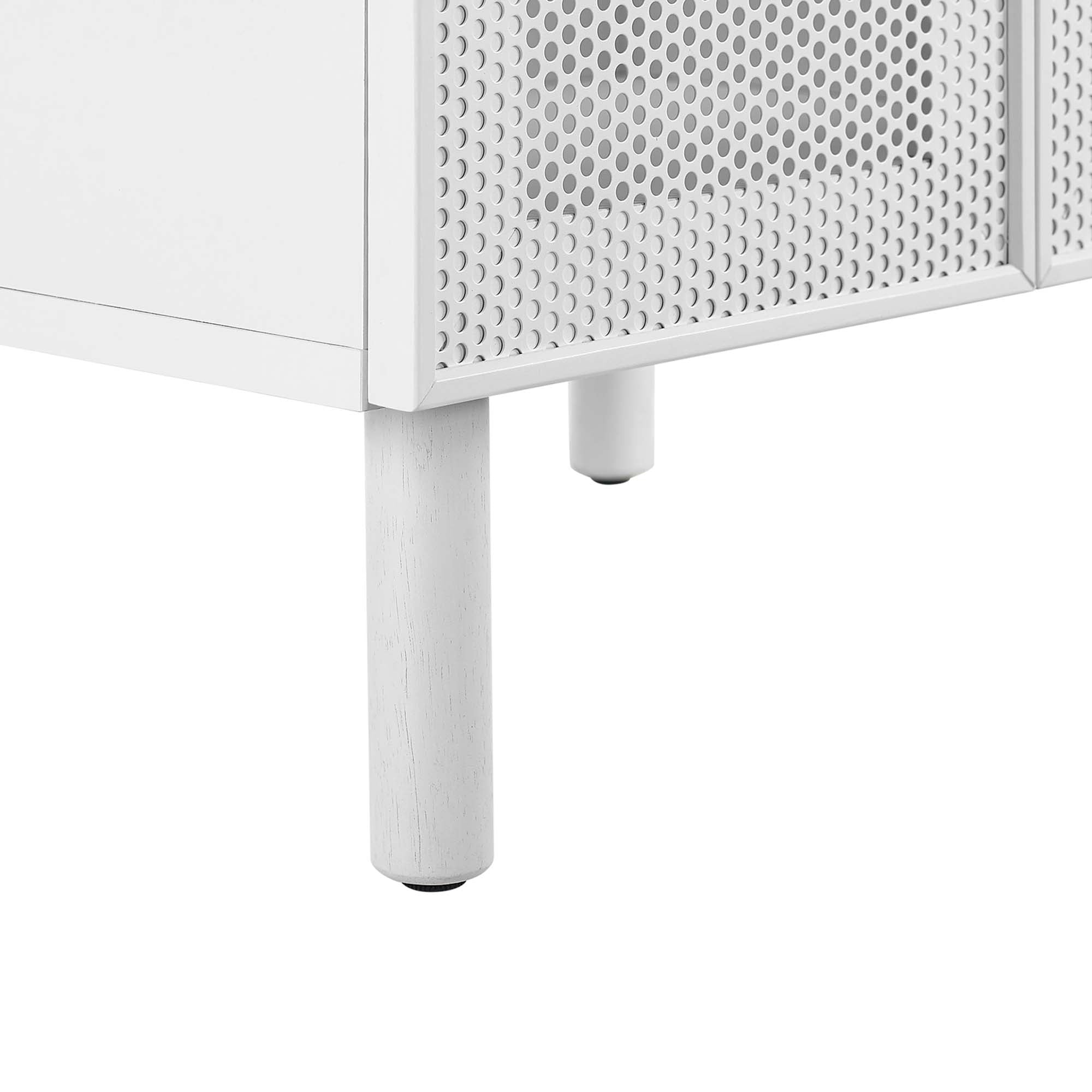 Calla 24" Perforated Metal Bathroom Vanity, Black White