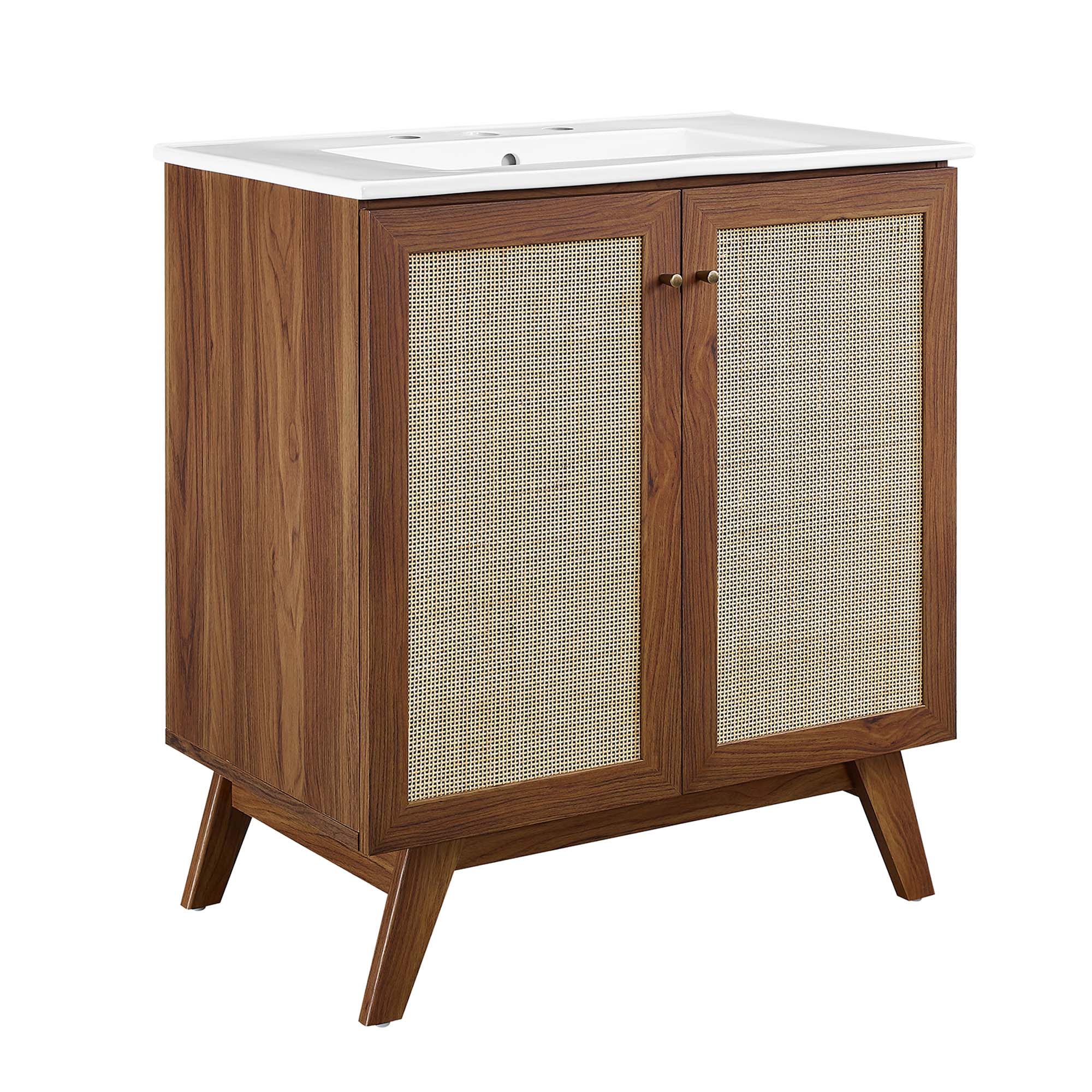 Soma 30" Bathroom Vanity, Walnut White