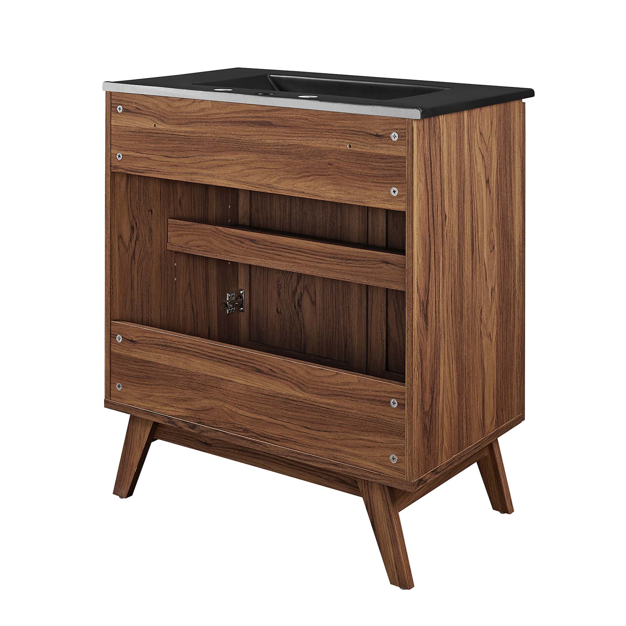 Soma 30" Bathroom Vanity, Walnut Black