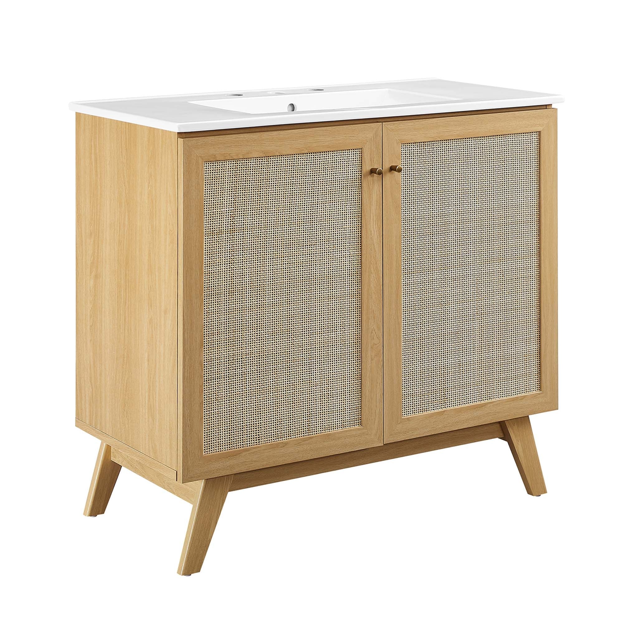 Soma 36" Bathroom Vanity, Oak White