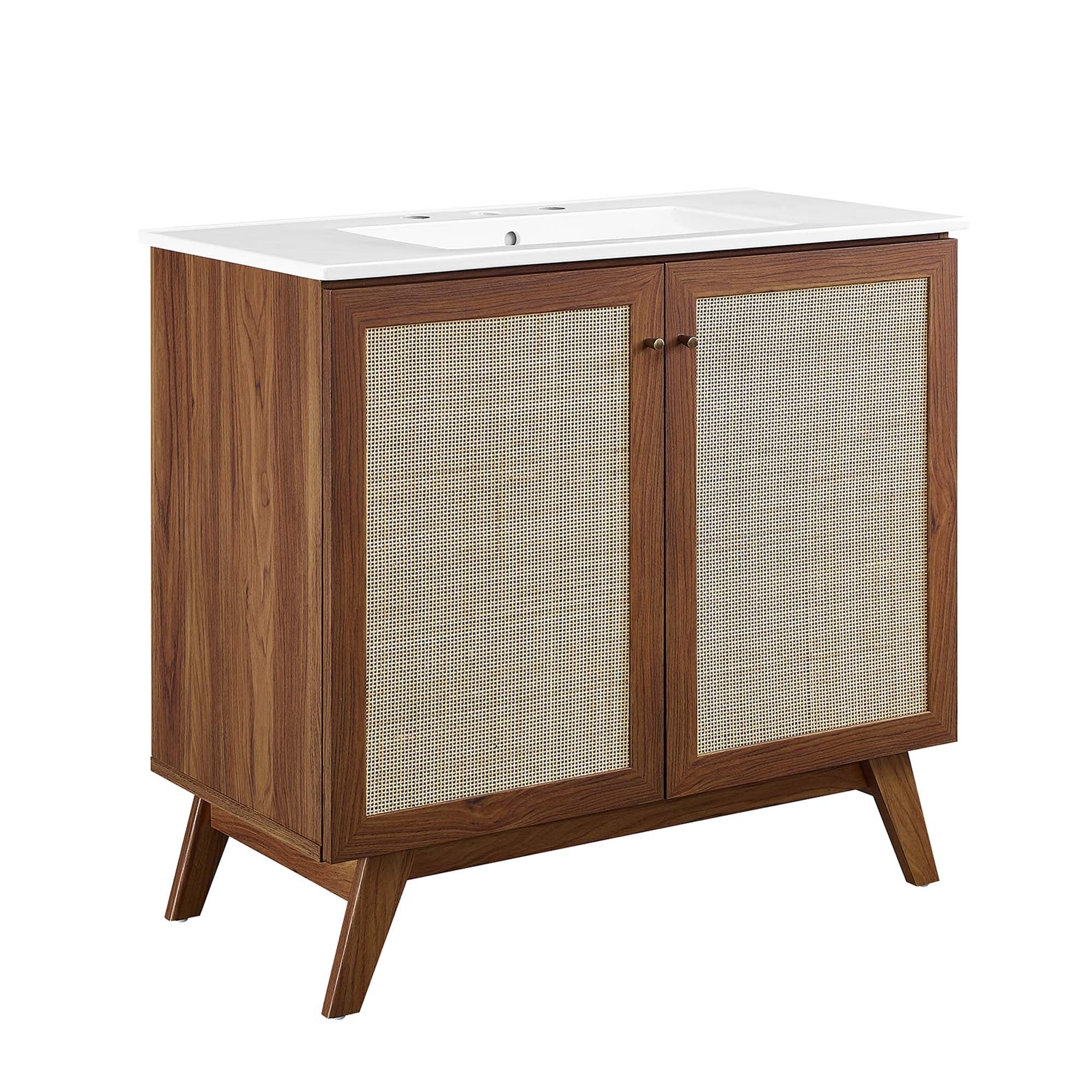 Soma 36" Bathroom Vanity, Walnut White