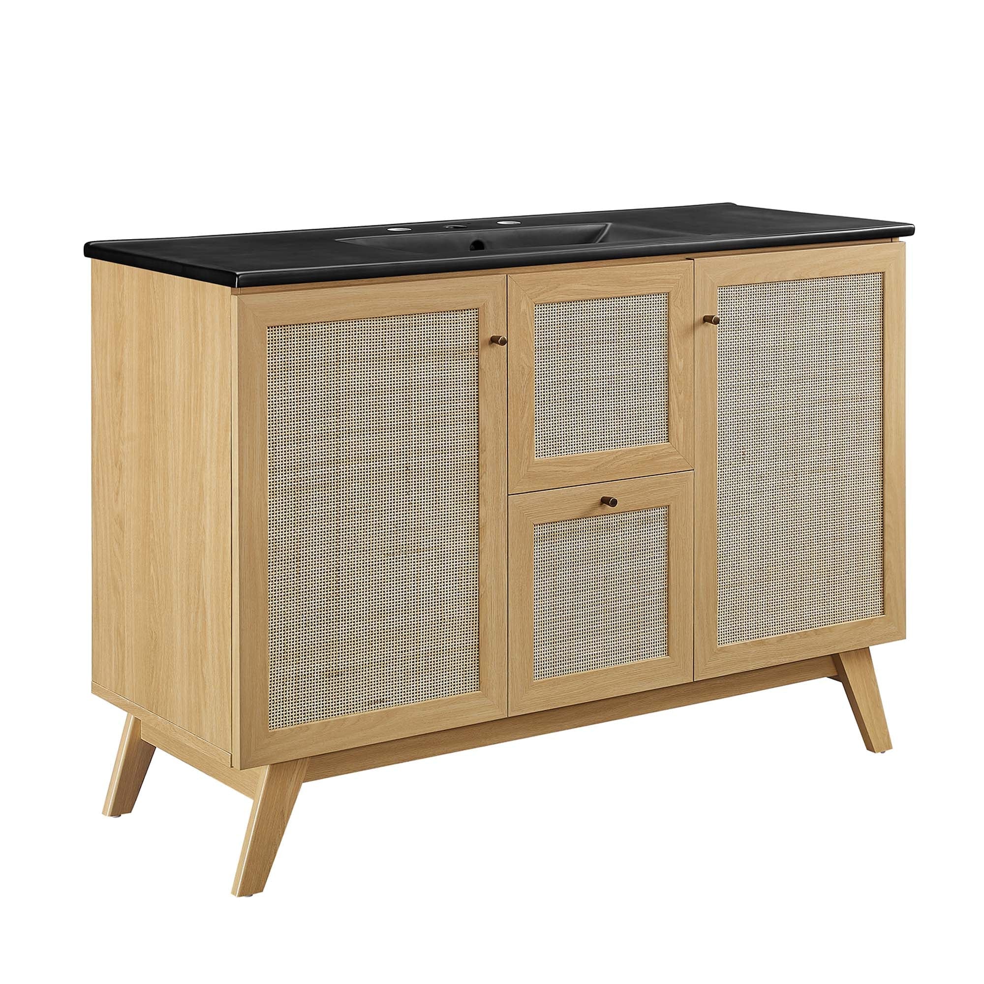 Soma 48" Single Sink Bathroom Vanity, Oak Black