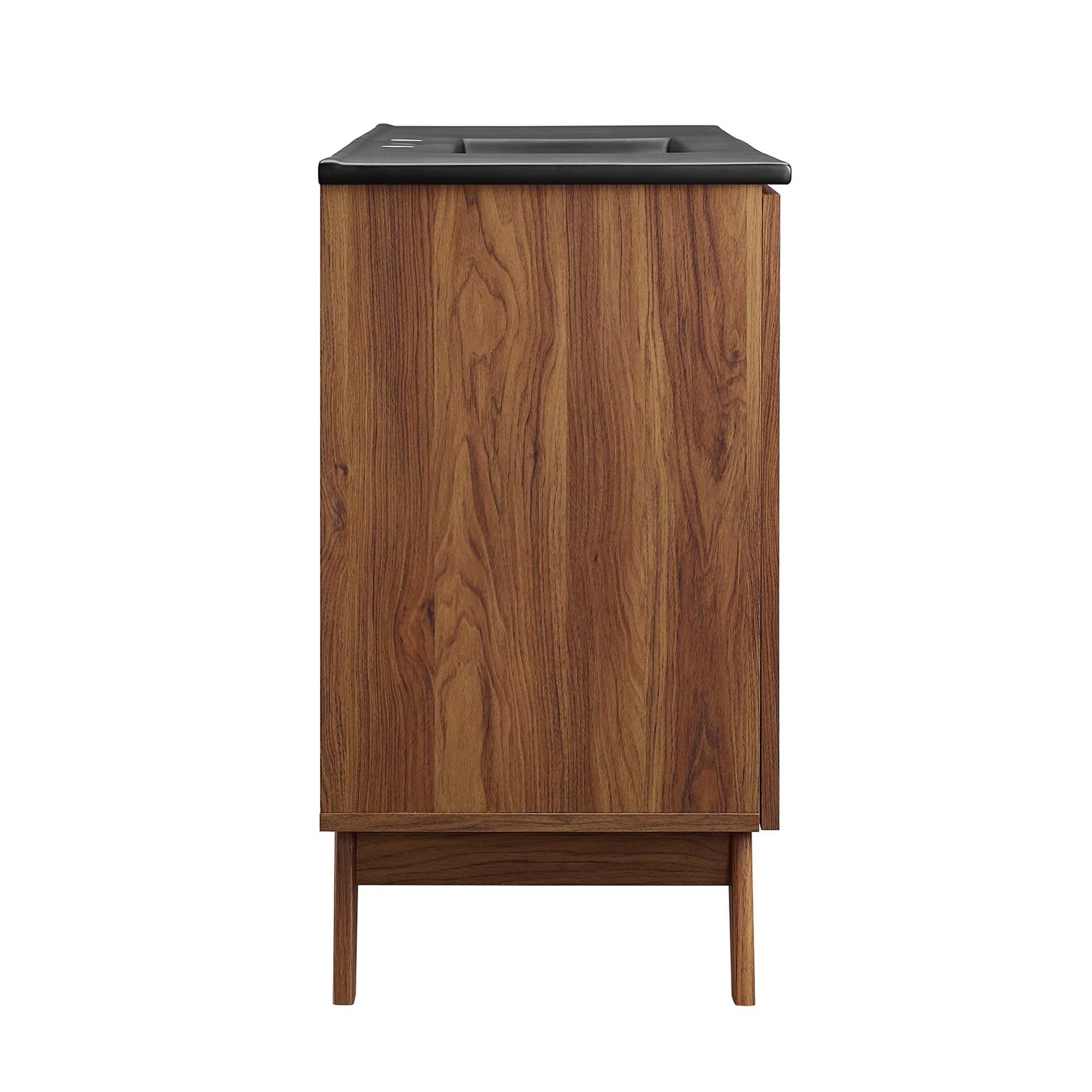 Soma 48" Single Sink Bathroom Vanity, Walnut Black