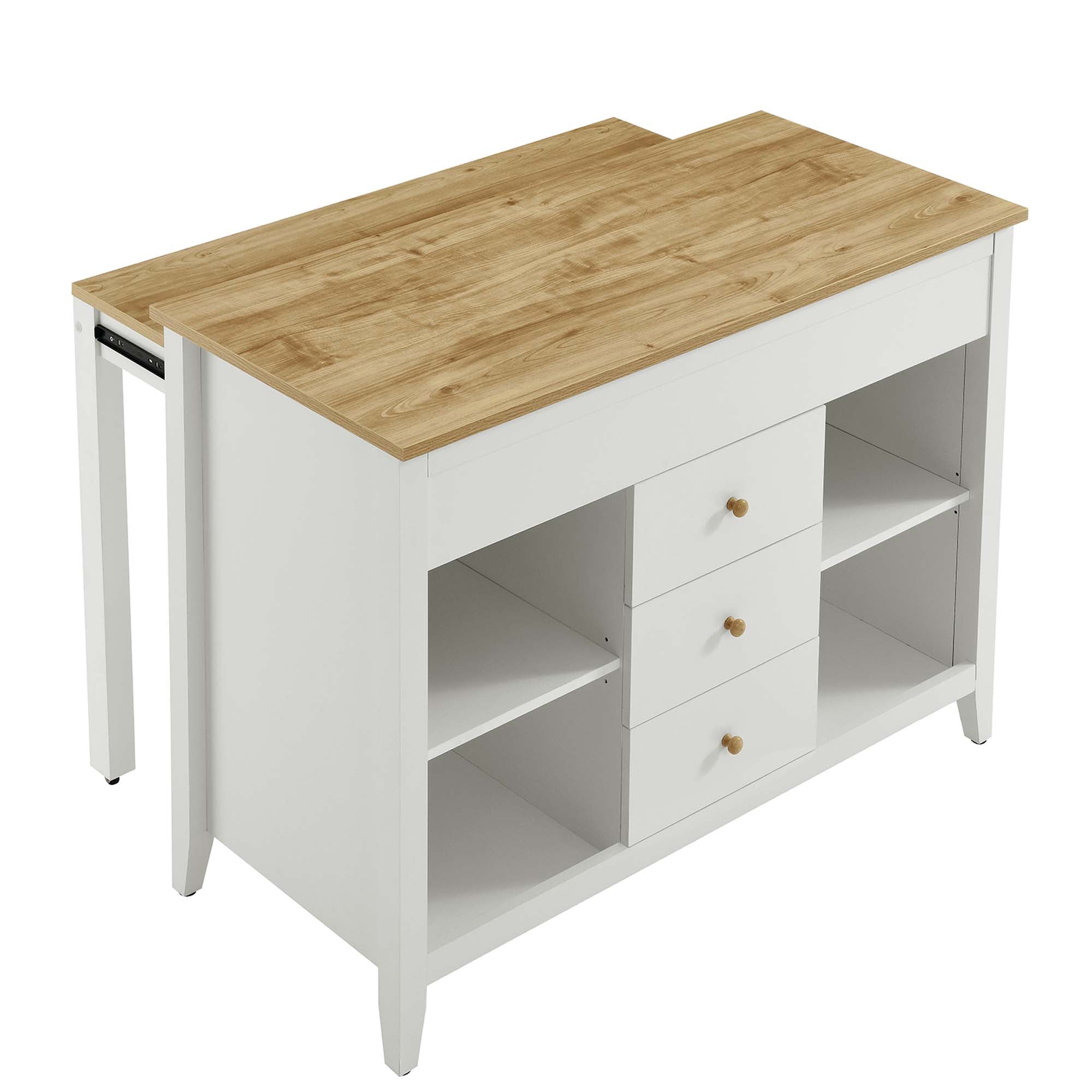 Farmstead Kitchen Island, Oak White
