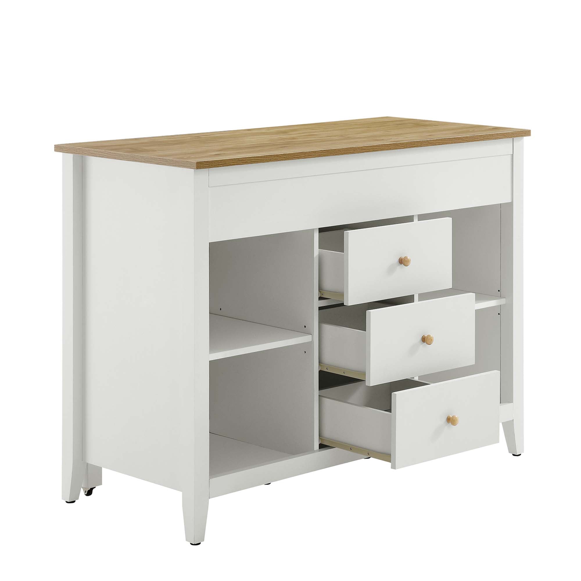 Farmstead Kitchen Island, Oak White