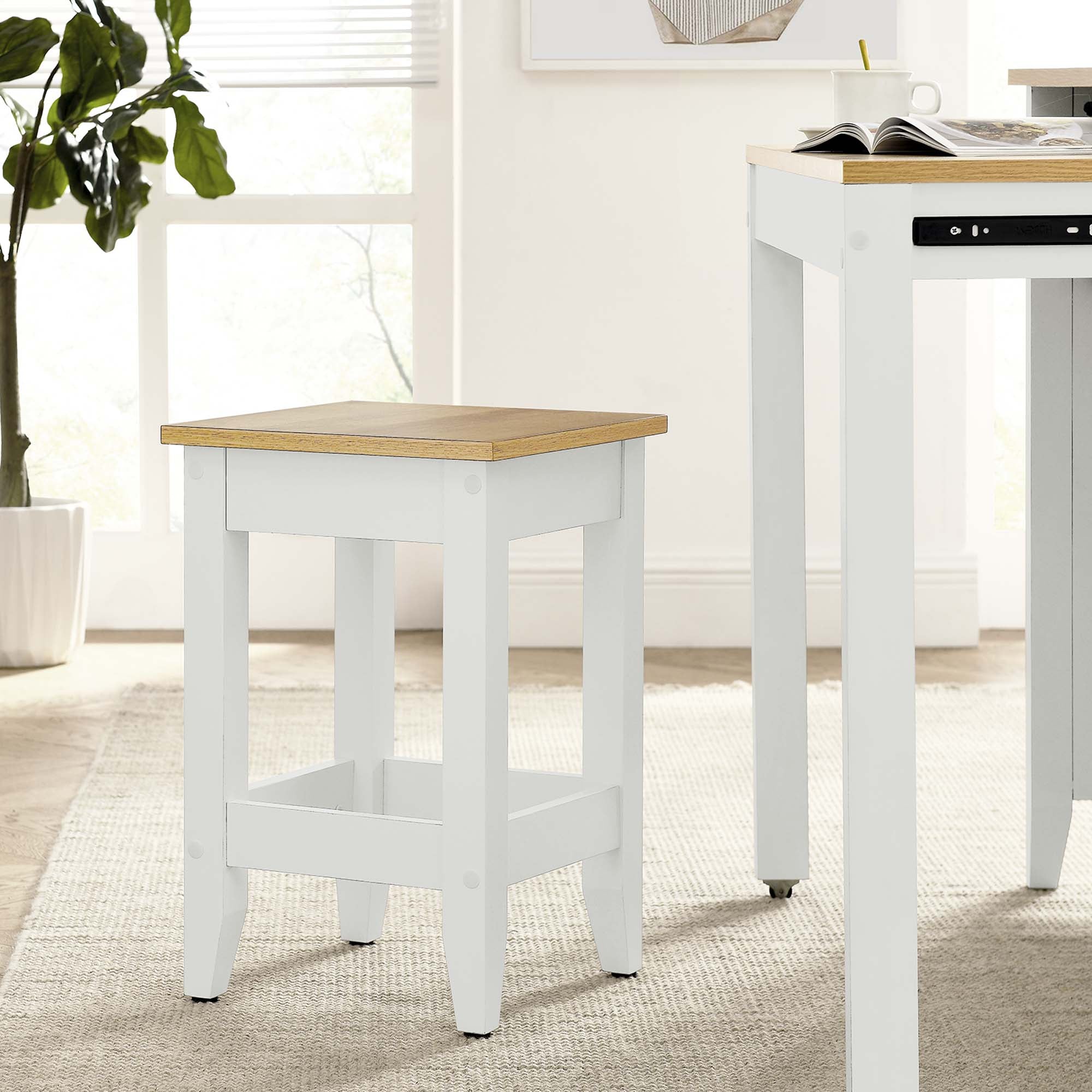 Sunbrook Kitchen Stool, Oak White