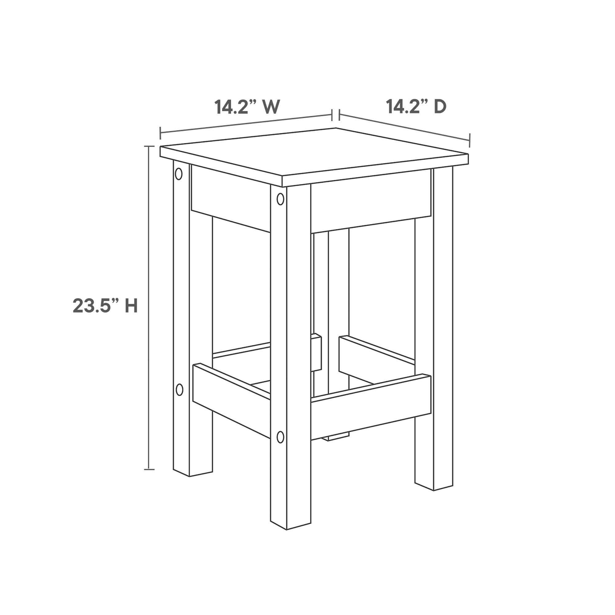Meadowbrook 3-Piece Kitchen Island and Stool Set, White Maple